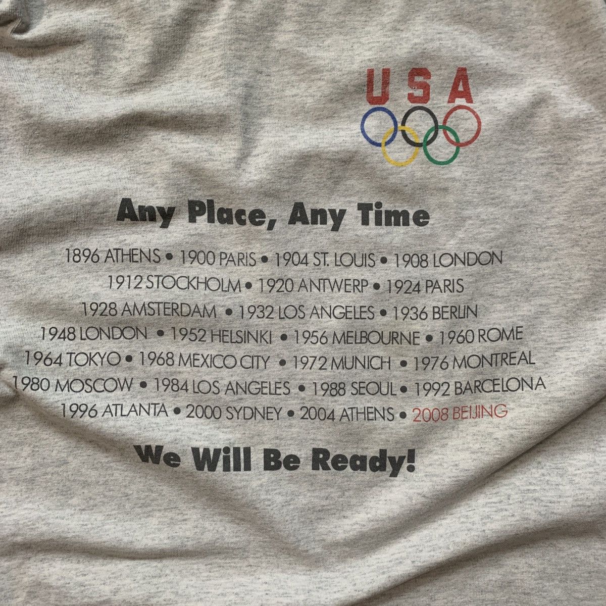 USA Olympics × Vintage Vintage 2008 Beijing Olympics USA Graphic Tee Size US L / EU 52-54 / 3 - 2 Thumbnail
