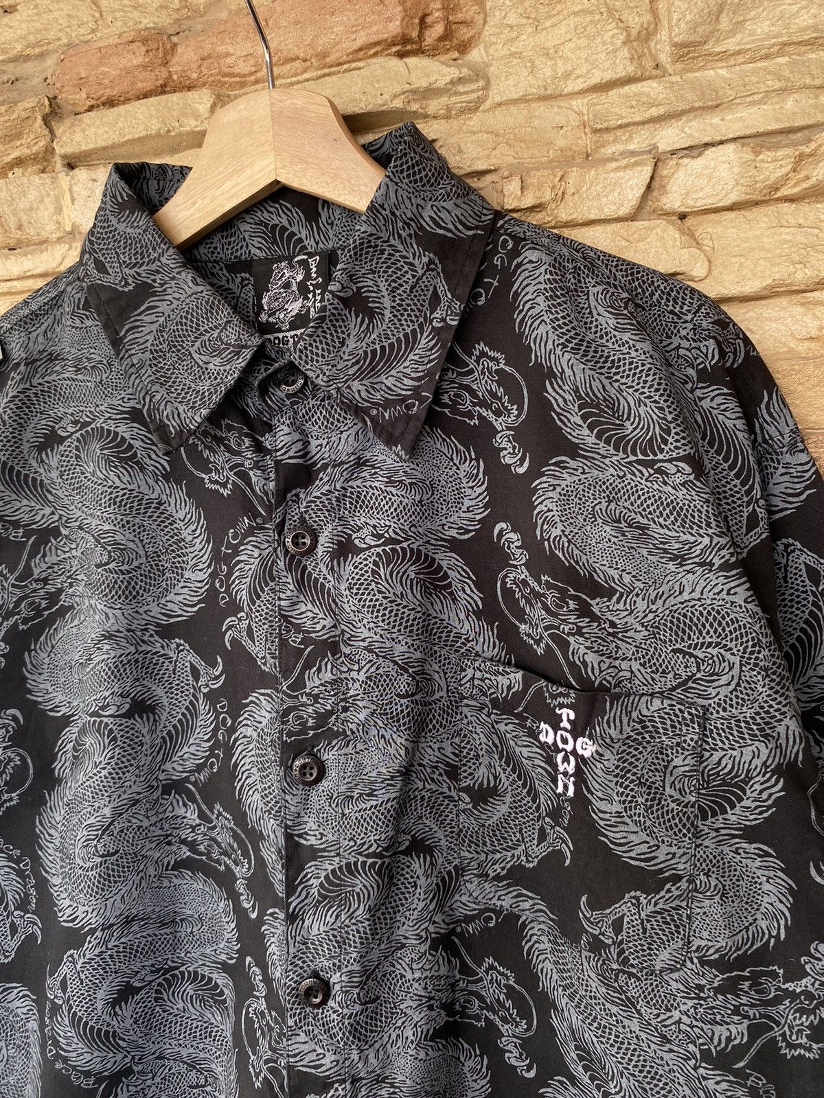 Vintage Rare Vintage Dogtown Dragon Longsleeve Button Up Shirt Size US XXL / EU 58 / 5 - 9 Thumbnail