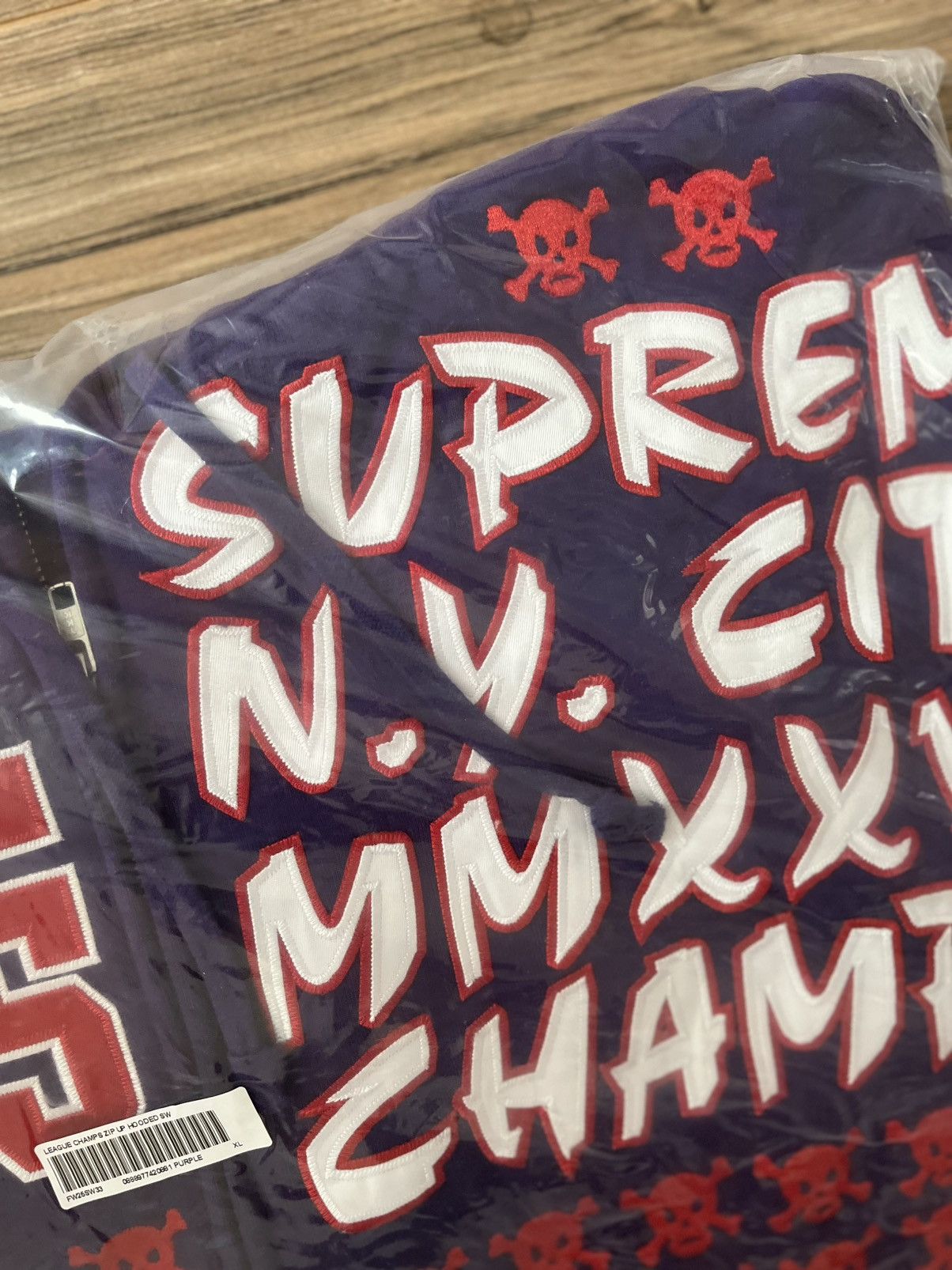 Supreme Supreme League Champs Zip Up Hooded Sweatshirt Size US XL / EU 56 / 4 - 6 Thumbnail