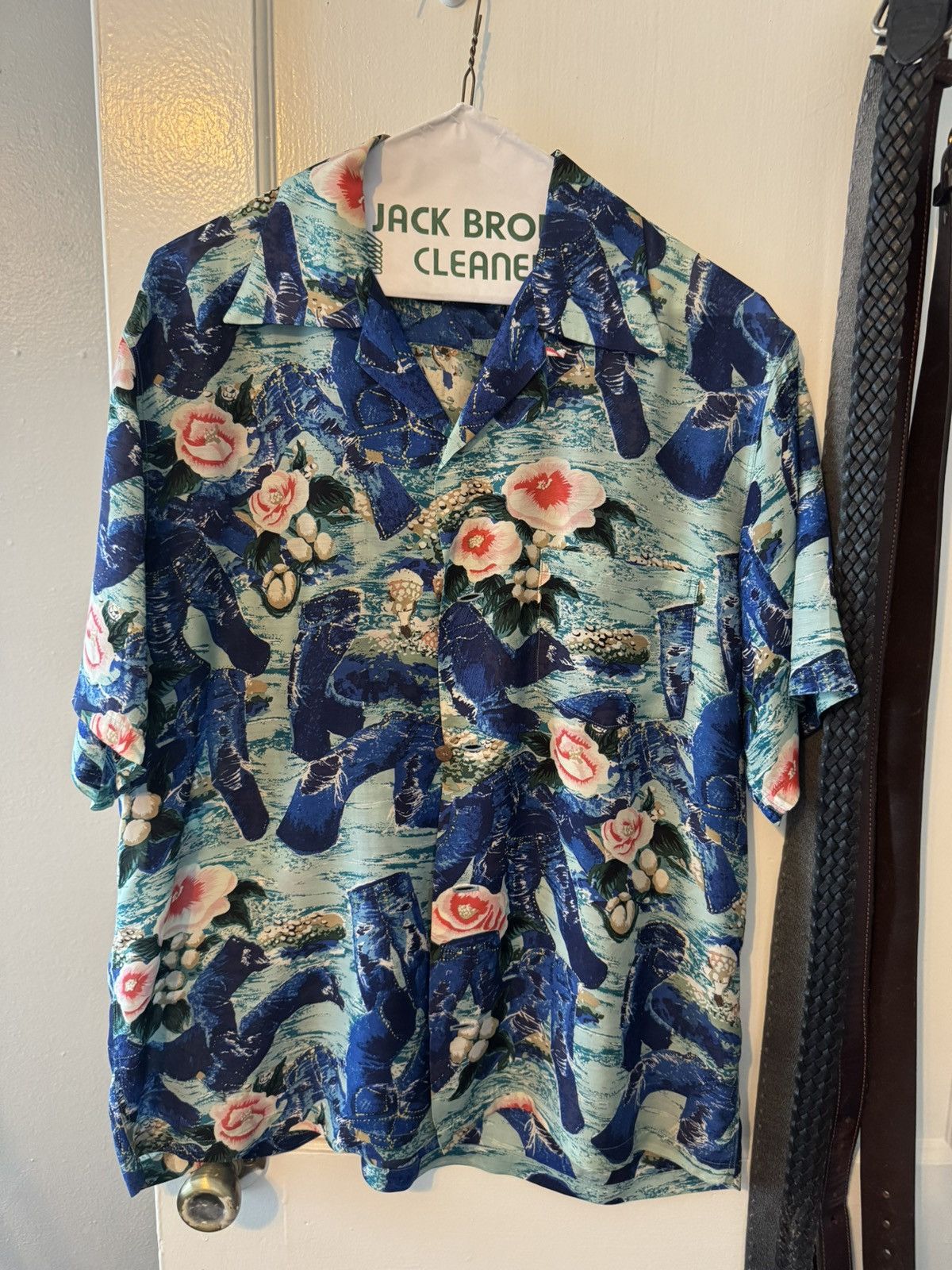 Kapital Kapital Denim Printed Voile Camp Collar Shirt Size US L / EU 52-54 / 3 - 1 Thumbnail