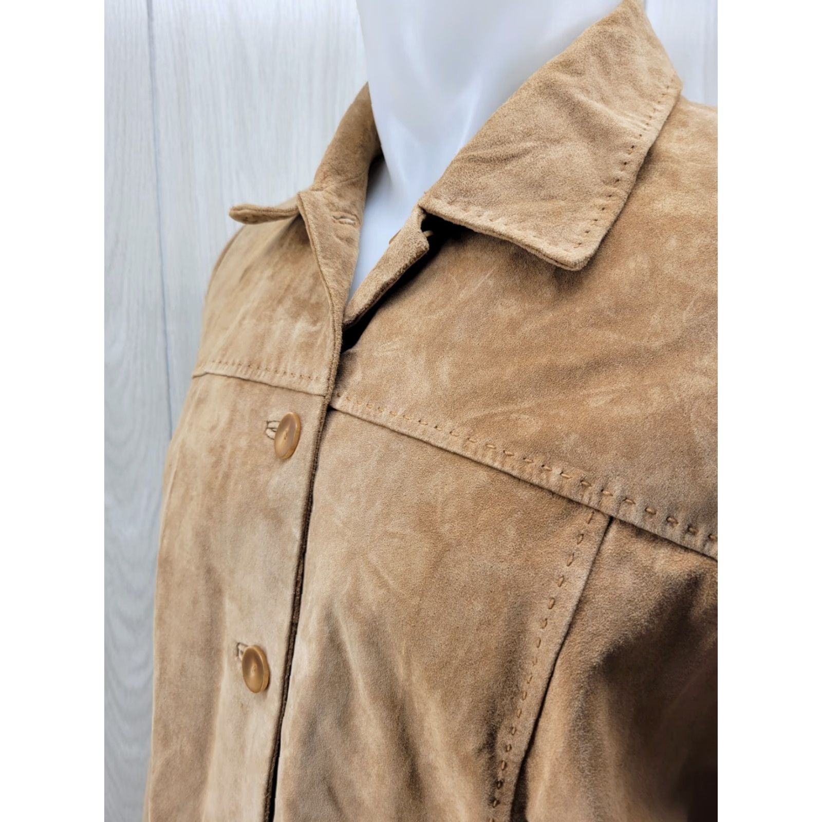 Pendleton VINTAGE Pendleton Womens Leather Jacket Tan Lined Lightweight Sz XL Size XL / US 12-14 / IT 48-50 - 3 Thumbnail