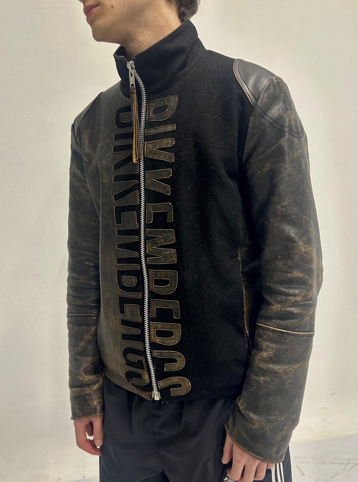 Dirk Bikkembergs Vintage Dirk Bikkembergs Wool & Leather Jacket 90s Size US M / EU 48-50 / 2 - 6 Thumbnail