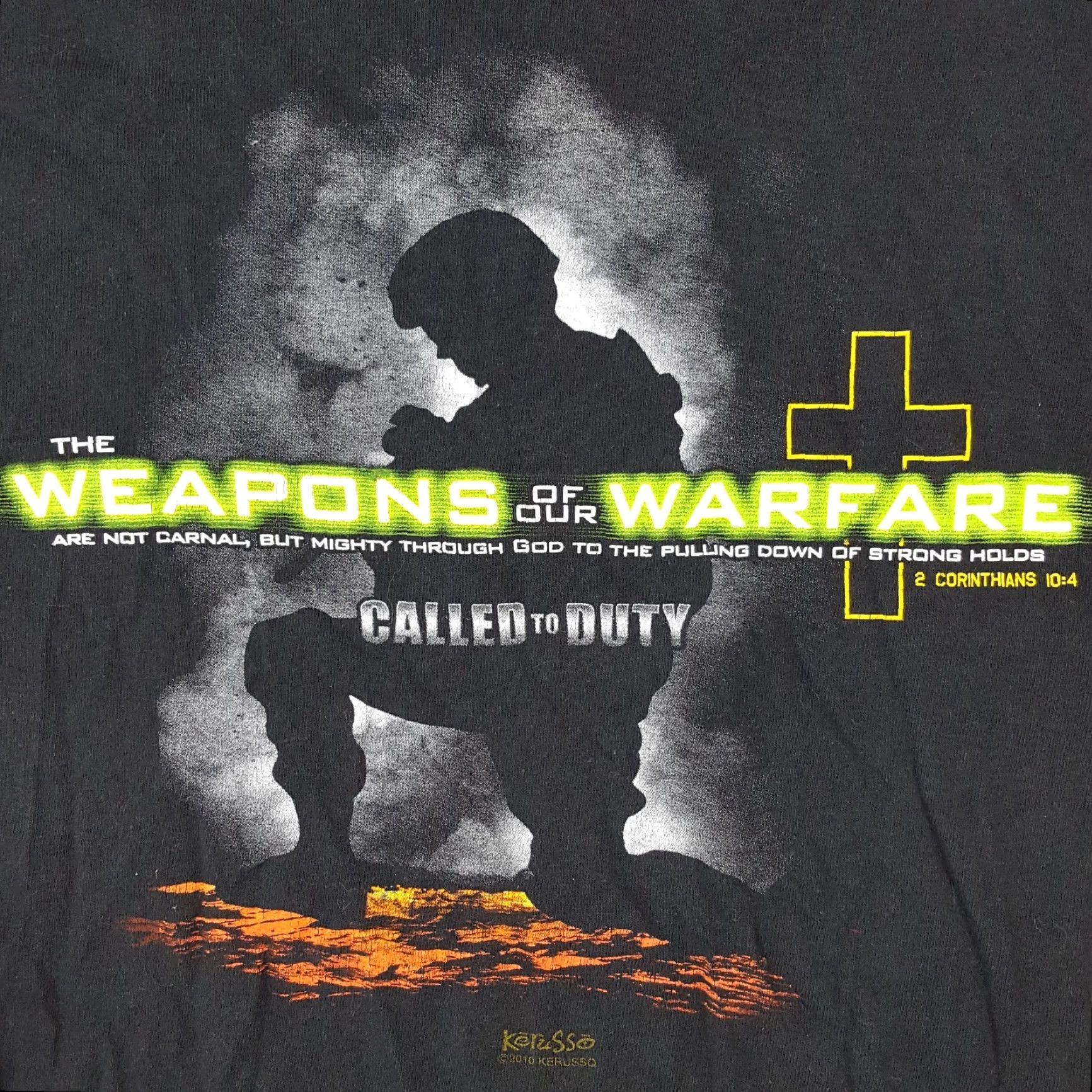 Vintage VINTAGE Call Of Duty T-Shirt Men Size S Black Retro Video Game Religious 90s Y2K Embroidered Size US S / EU 44-46 / 1 - 2 Thumbnail