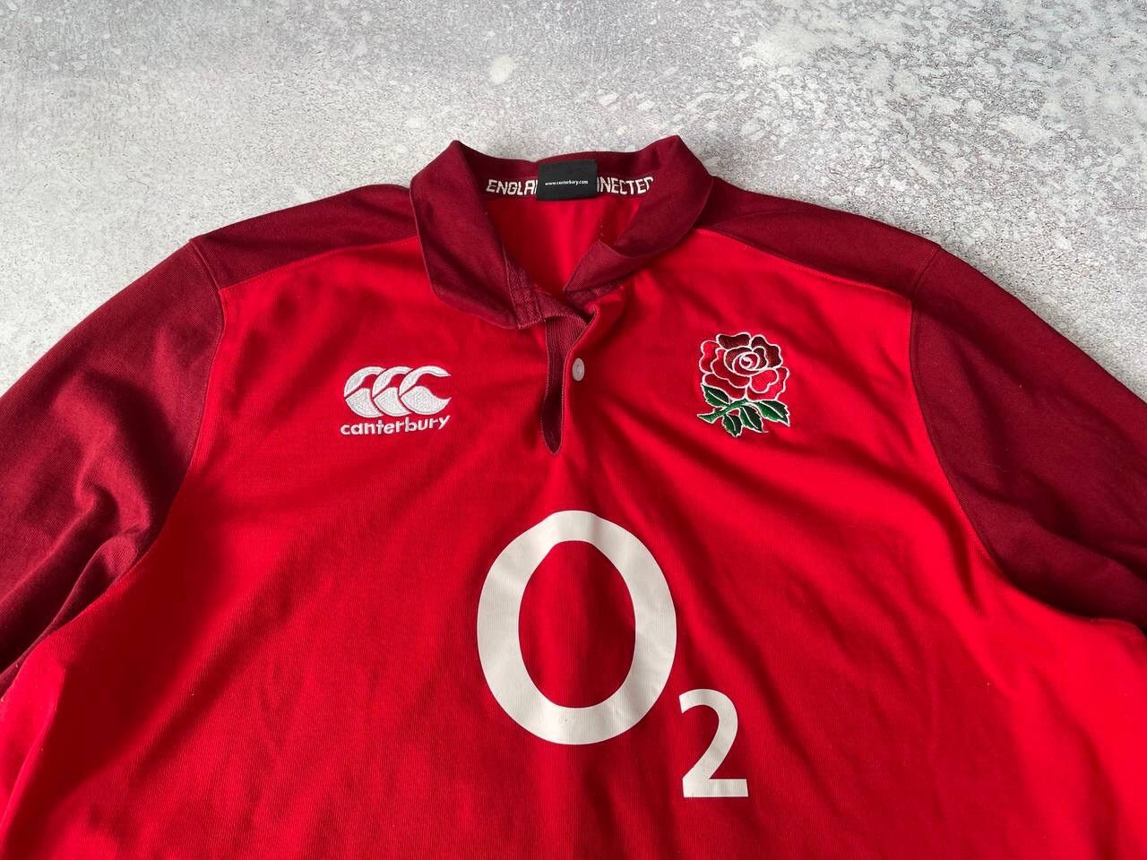 Vintage Vintage Canterbury England O2 Rugby Long Sleeve Big Logo Y2K Size US XL / EU 56 / 4 - 2 Thumbnail