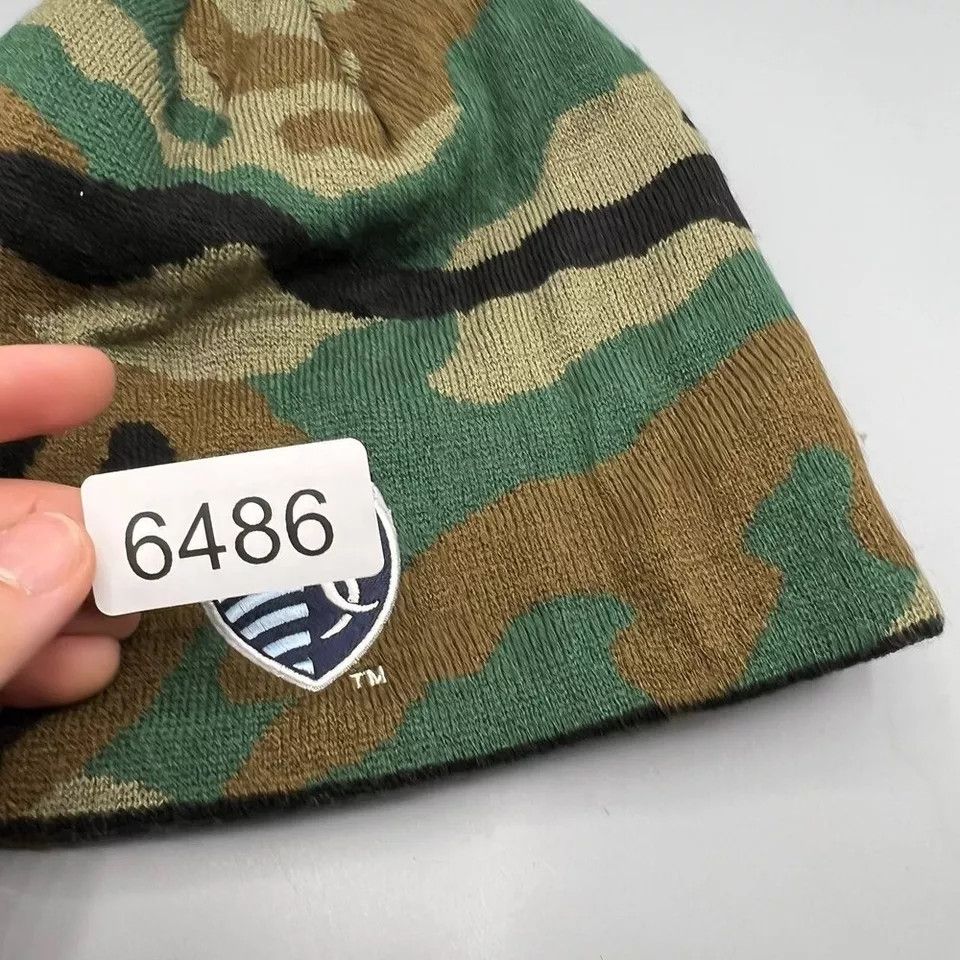 Adidas Sporting Kansas Hat Men Camouflage Adidas Beanie Pom Pom Cap Size ONE SIZE - 4 Thumbnail