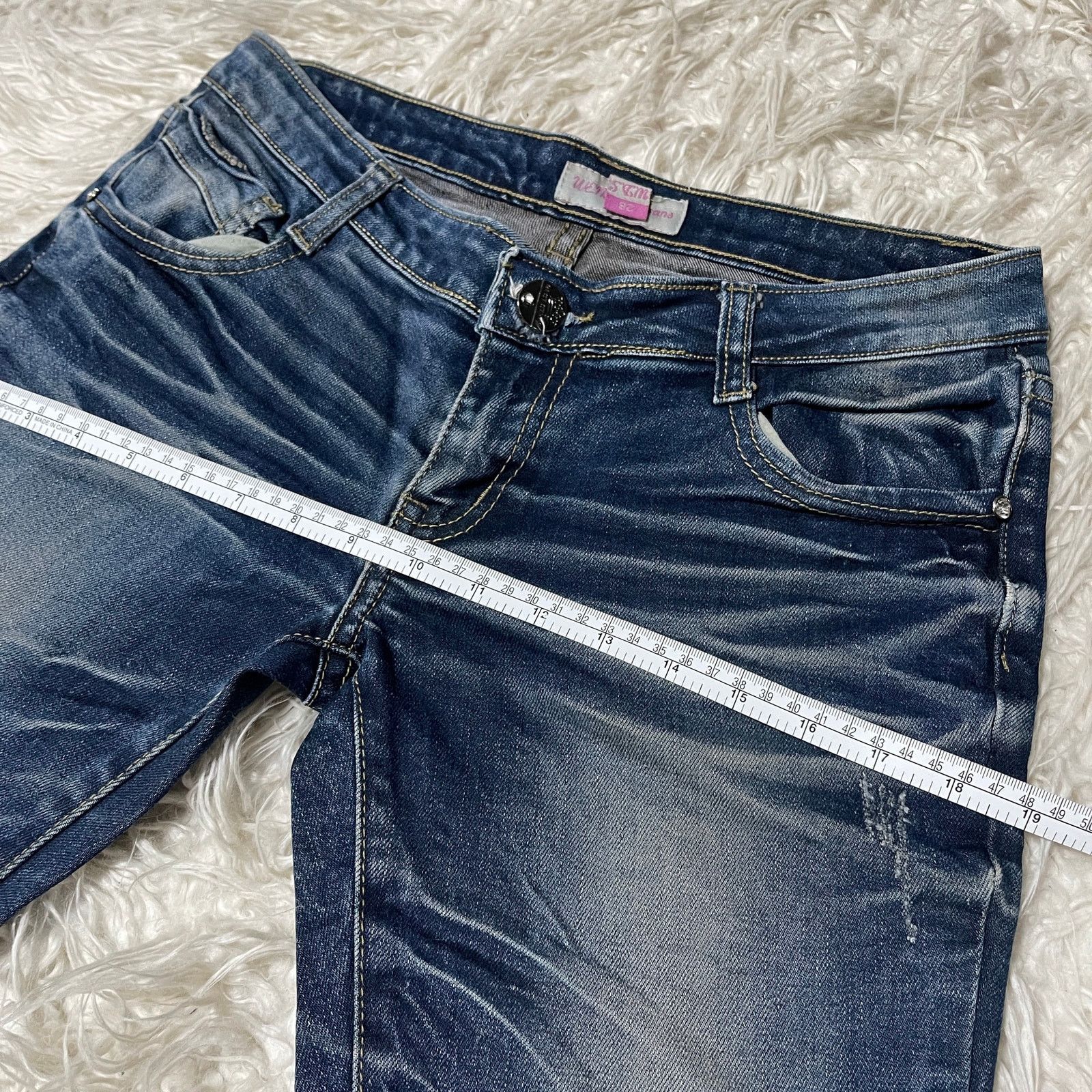 Hysteric Glamour × Japanese Brand × Vintage Vintage Japanese Brand Faded Wash Low-rise Denim Jeans Blue Size 30" / US 8 / IT 44 - 14 Thumbnail
