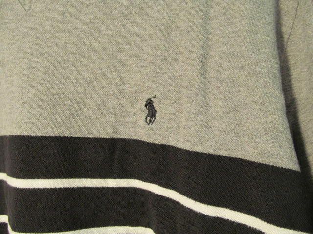 Polo Ralph Lauren Polo Ralph Lauren Men's Gray Striped Polo Shirt Size US L / EU 52-54 / 3 - 3 Thumbnail