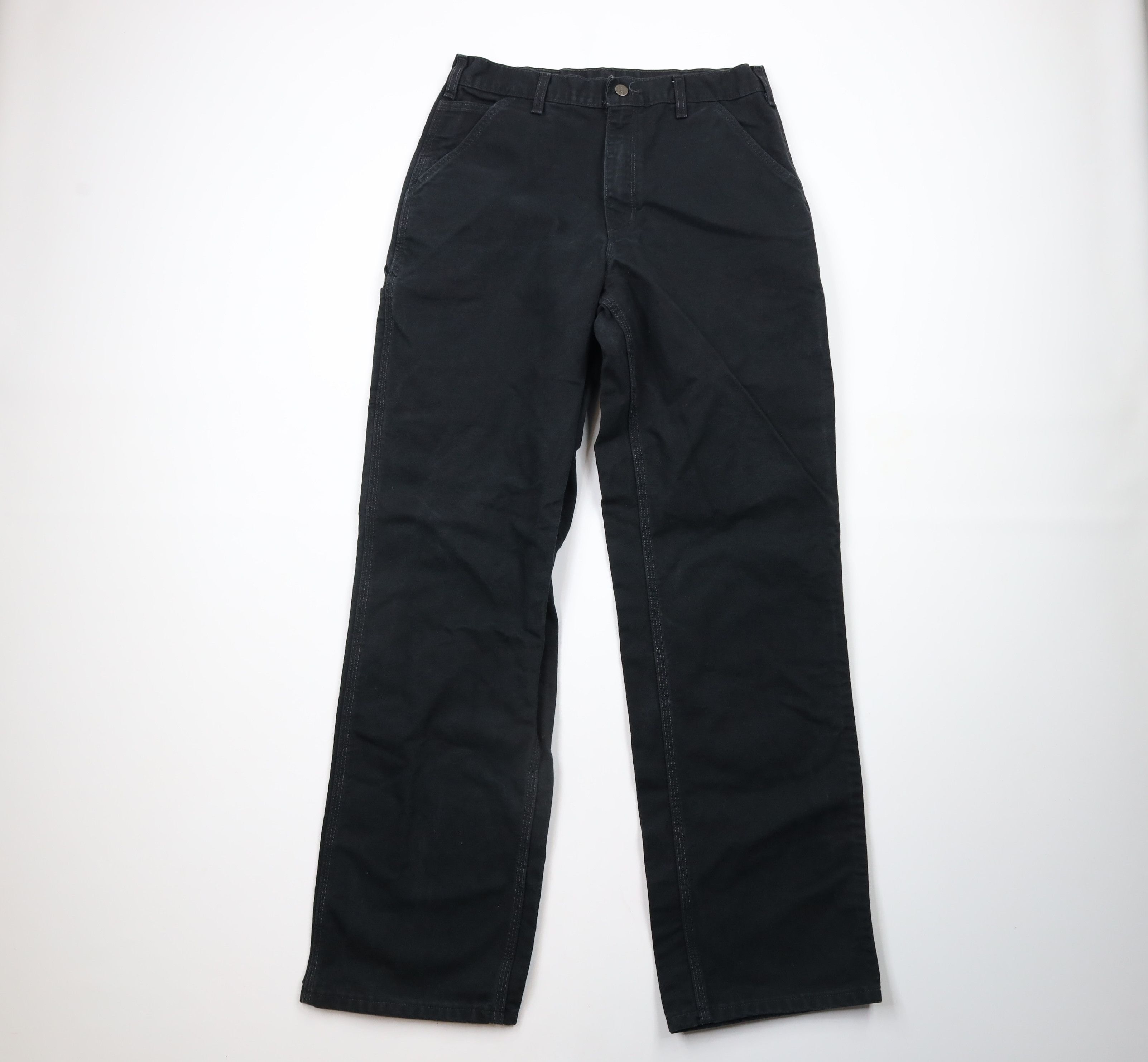 Carhartt × Vintage Vintage Carhartt Out Loose Original Fit Canvas Pants Black Size US 33 - 1 Thumbnail