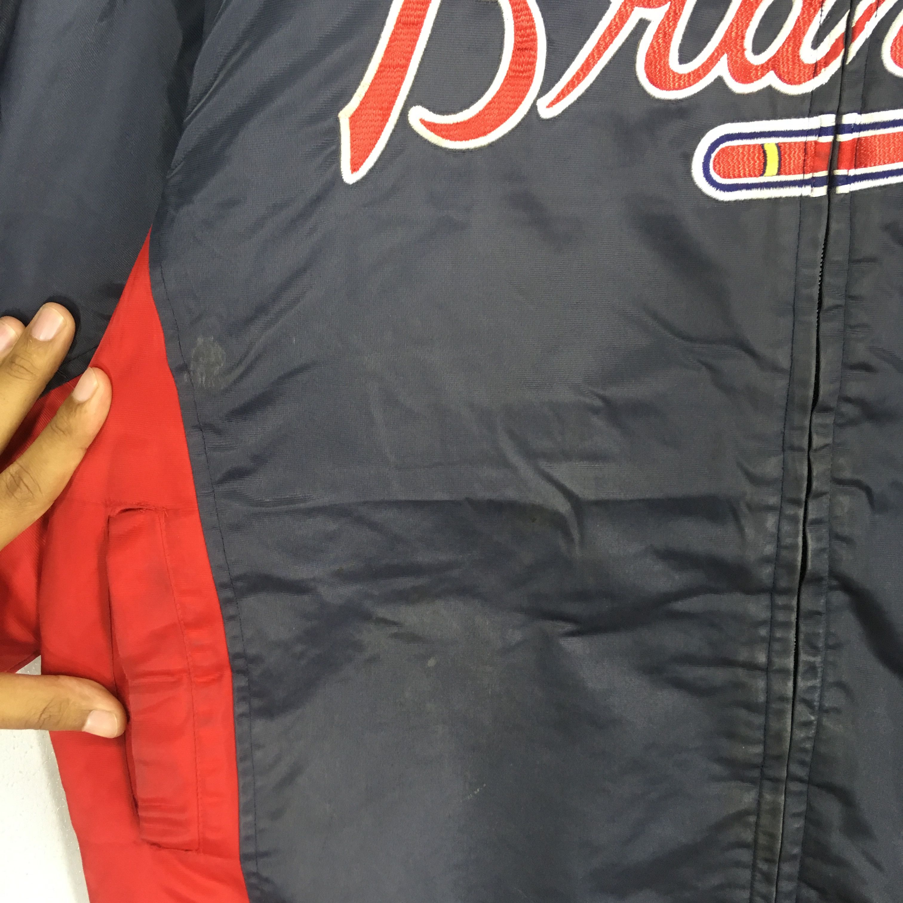 MLB Vintage 90's Atlanta Braves MLB Bomber Jacket Size US L / EU 52-54 / 3 - 11 Thumbnail