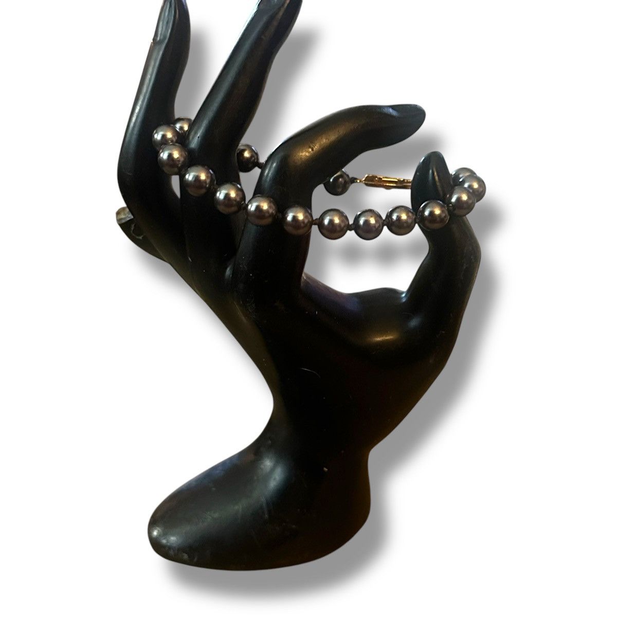 Vintage Vintage metallic black lucite bead bracelet Size ONE SIZE - 2 Thumbnail