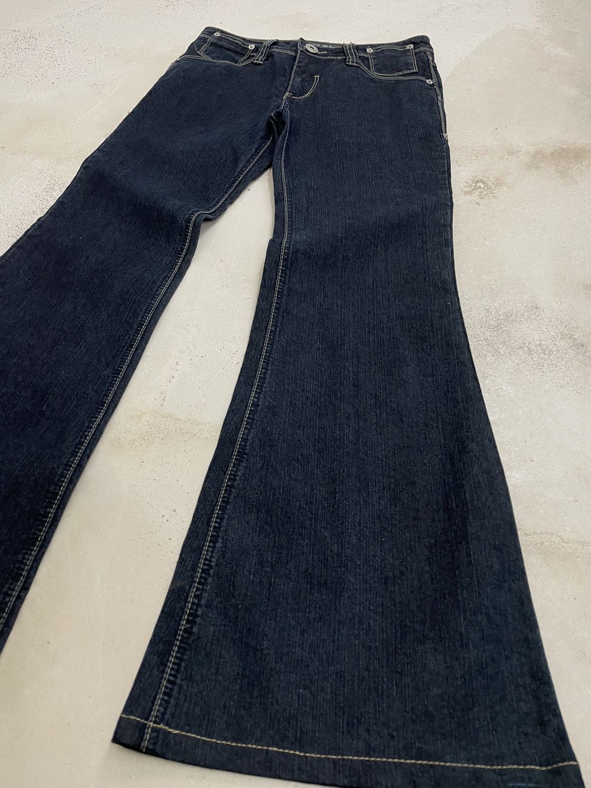 Japanese Brand × Le Grande Bleu (L.G.B.) Asawa Japanese Flare Bell Bottom Raw Denim Pants Size US 27 - 6 Thumbnail