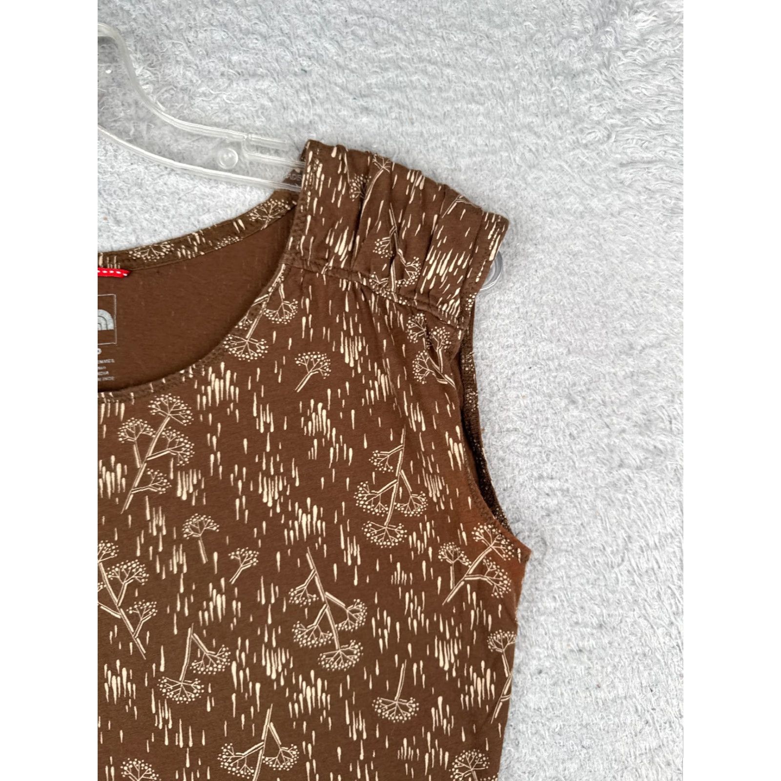 The North Face The North Face Shirt Women Small Brown Tank Sleeveless Crew Cotton Floral READ Size S / US 4 / IT 40 - 2 Thumbnail
