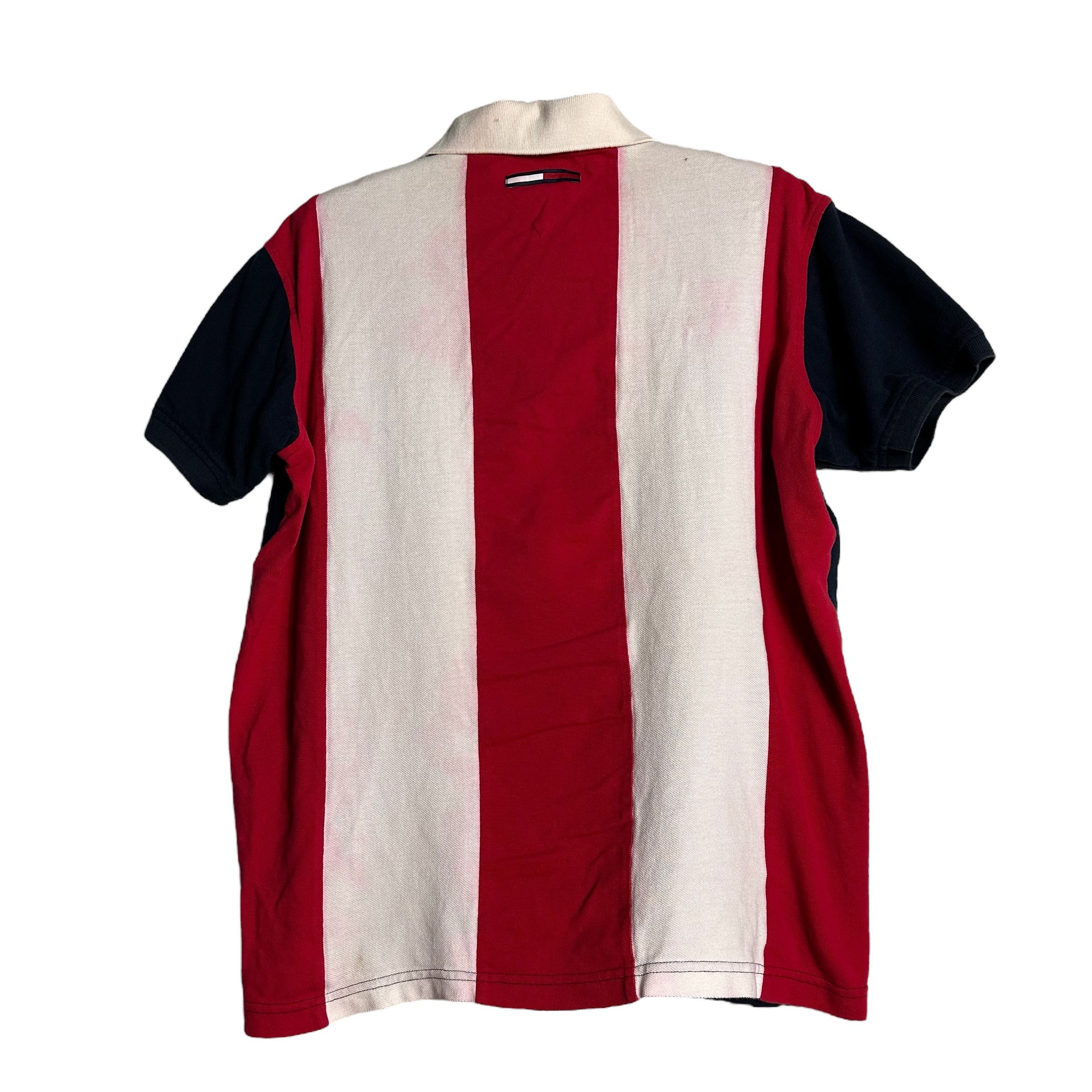 Tommy Hilfiger 🔥RARE🔥Vintage Tommy Hilfiger Stripes Backhit Polo Shirt Size US XL / EU 56 / 4 - 3 Thumbnail