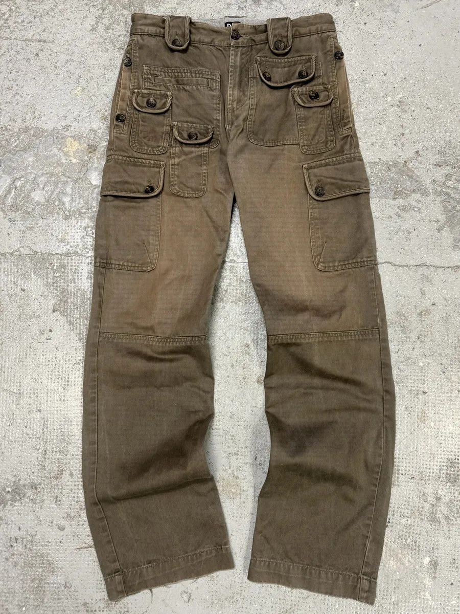 SS2008 Dolce & Gabbana Brown Faded Multi Pockets Pants