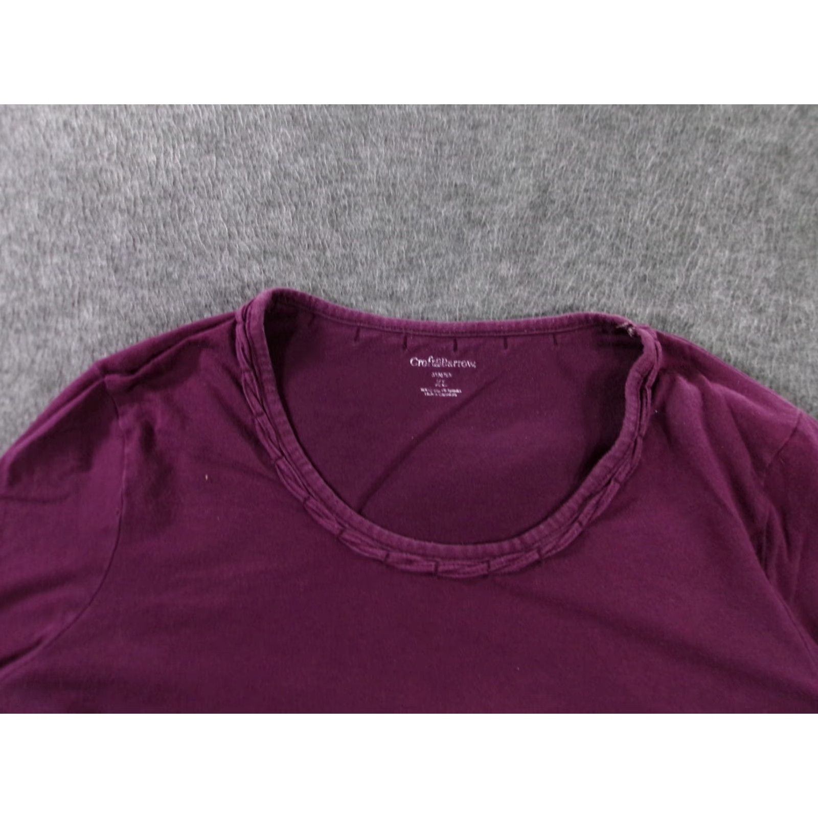 Croft & Barrow Croft Barrow Blouse Top Women XL Purple Base Layer Capsule Everyday Casual Size XL / US 12-14 / IT 48-50 - 2 Thumbnail