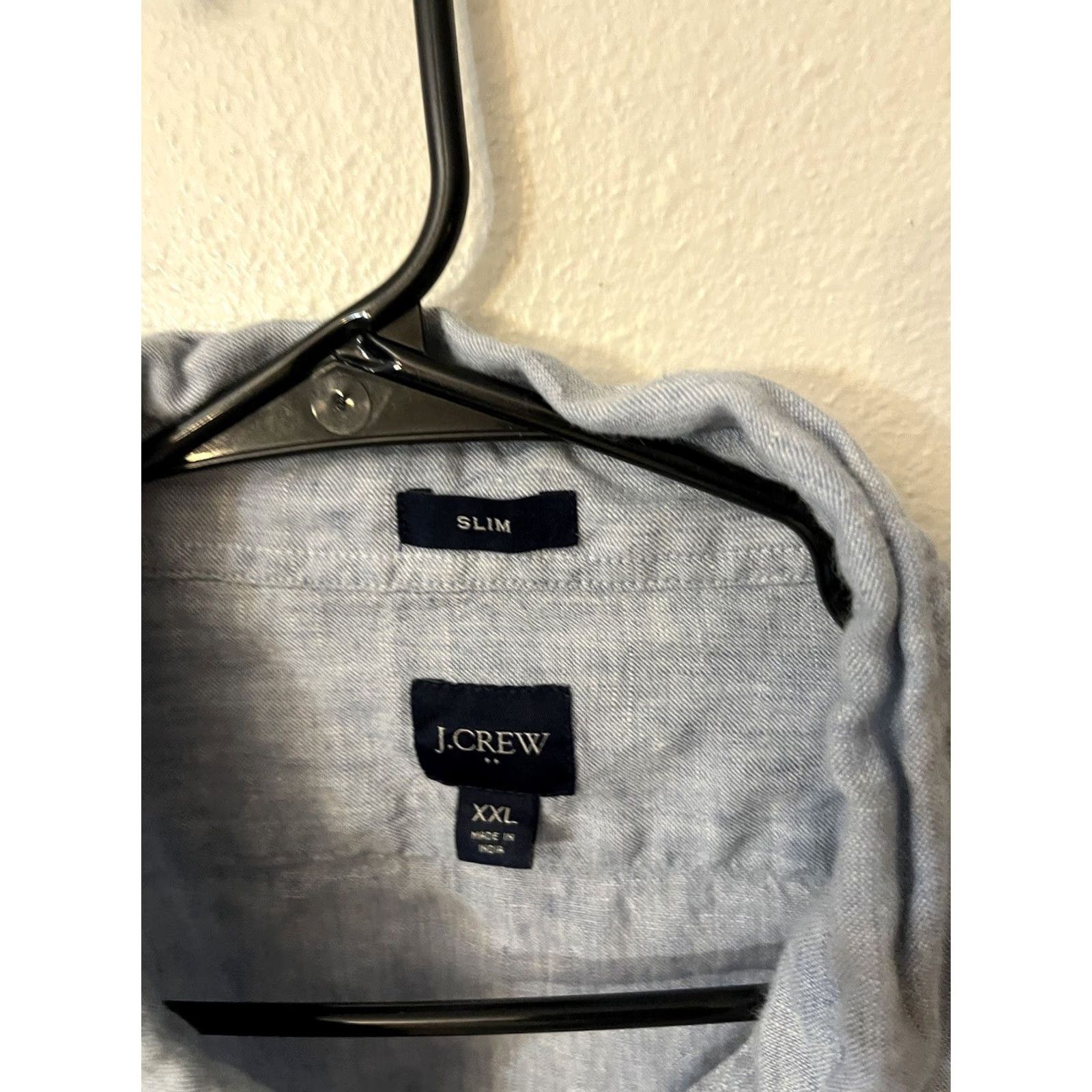 J.Crew J.CREW Button-Down Shirt Men 2XL Blue Linen Blend Slim Pocket Casual Shirt Clothing Size US XXL / EU 58 / 5 - 2 Thumbnail