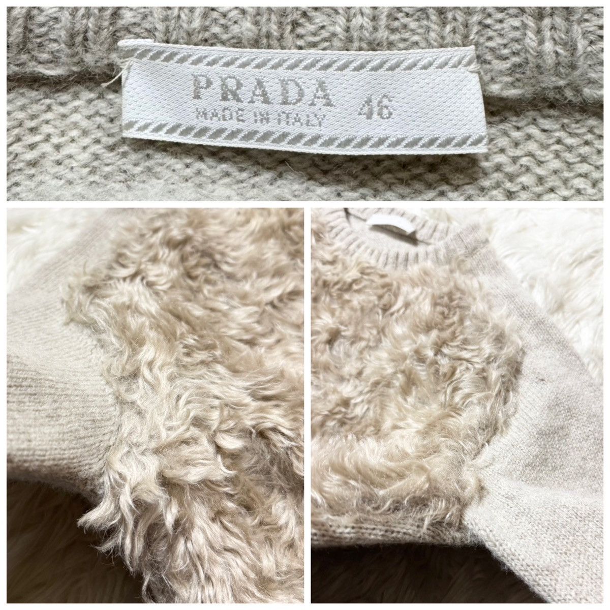Prada Authentic Prada Runway Fur-Trimmed Knit Pullover Sweater Size US S / EU 44-46 / 1 - 2 Thumbnail