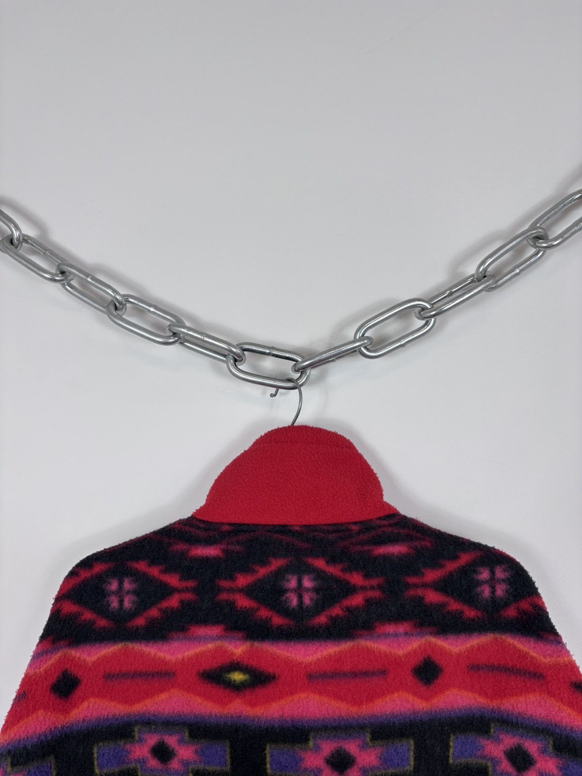 Vintage Vintage Body Guard Men’s Aztec Red 1/4 Zip Fleece Jacket Size US XL / EU 56 / 4 - 15 Thumbnail