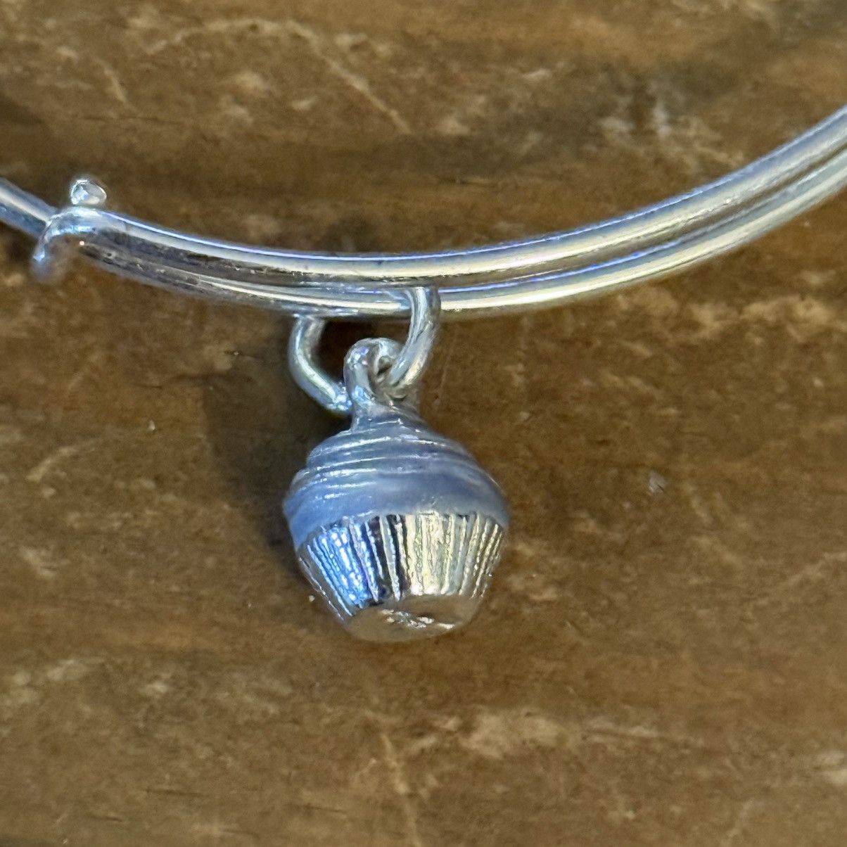 Other Alex and Ani silver tone cupcake expandable bangle bracelet Size ONE SIZE - 4 Thumbnail