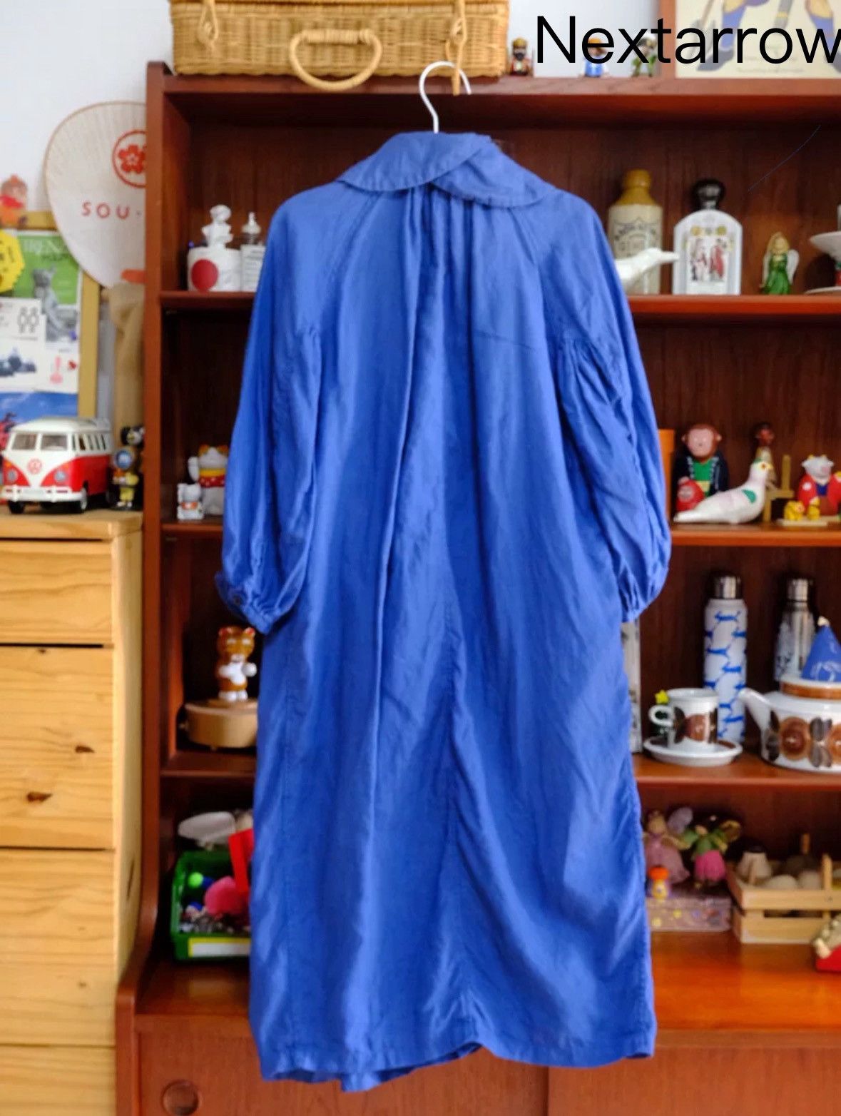 Kapital Kapital Hirata Kazuhiro Blue Stained Loose Fleece Dress Size XS / US 0-2 / IT 36-38 - 2 Thumbnail