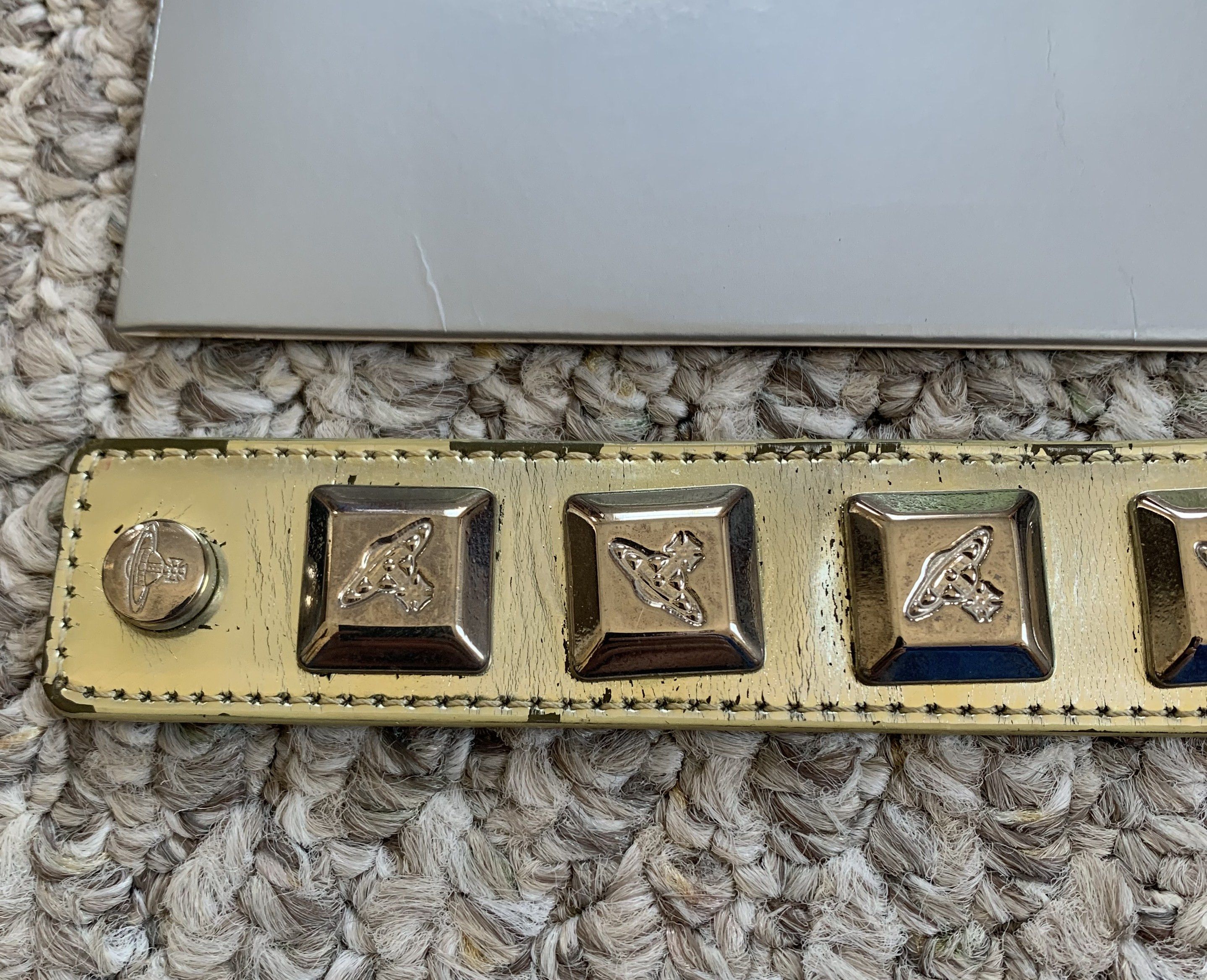 Vivienne Westwood Vivenne Westwood Studded Metallic Leather Orb Bracelet Size ONE SIZE - 3 Thumbnail