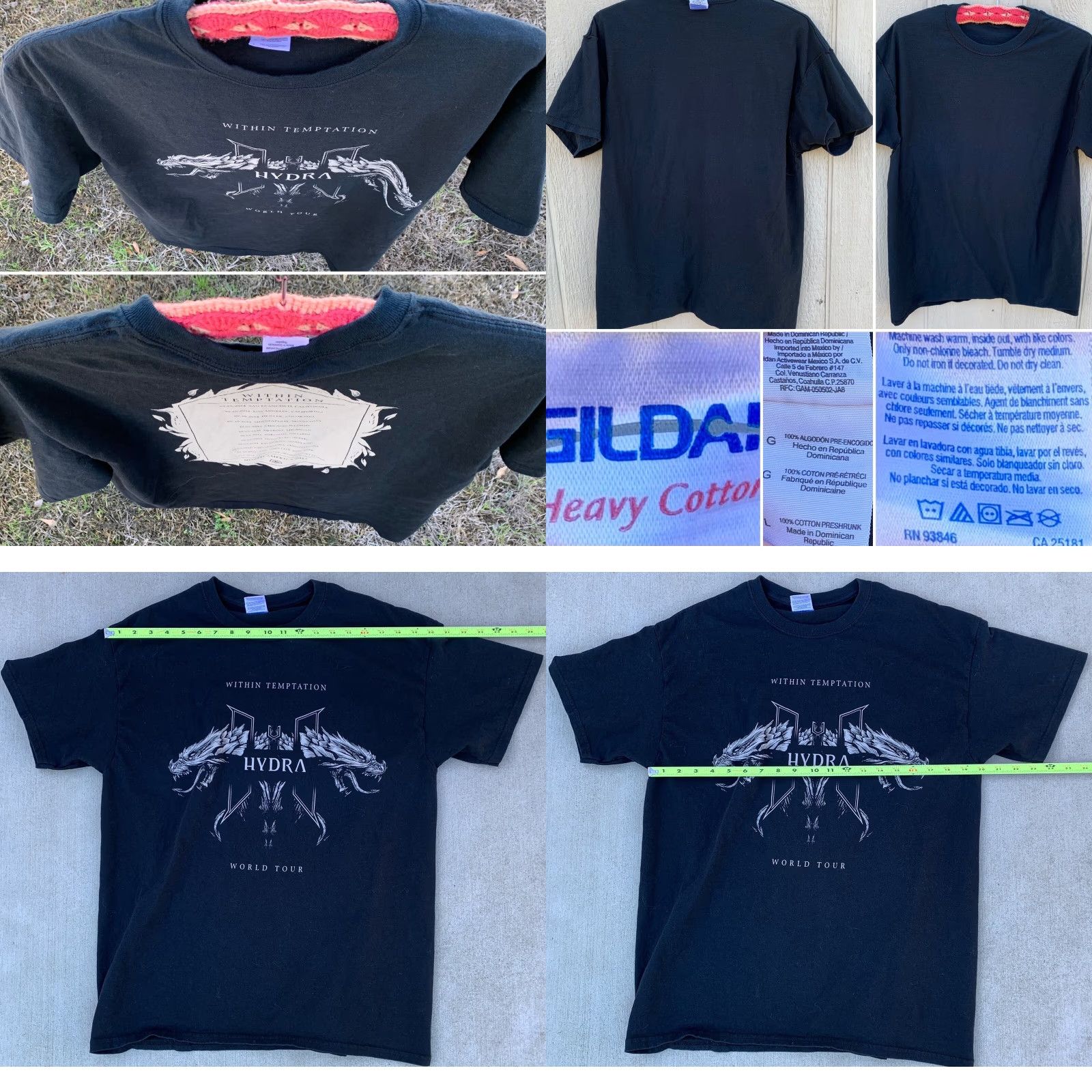 Gildan VINTAGE Within Temptation Hydra World Tour North America 2014 T-Shirt Band Concert Tee L Black Cotton Jersey Gildan Unisex Adults Short Sleeve SVG? Size US L / EU 52-54 / 3 - 8 Thumbnail