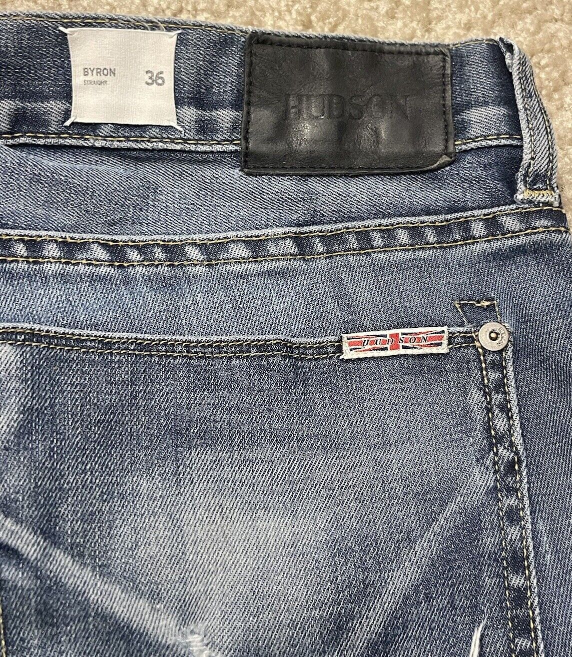 Hudson × Vintage Hudson Byron Straight Jeans Men’s Blue Medium-Dark Size US 36 / EU 52 - 9 Thumbnail