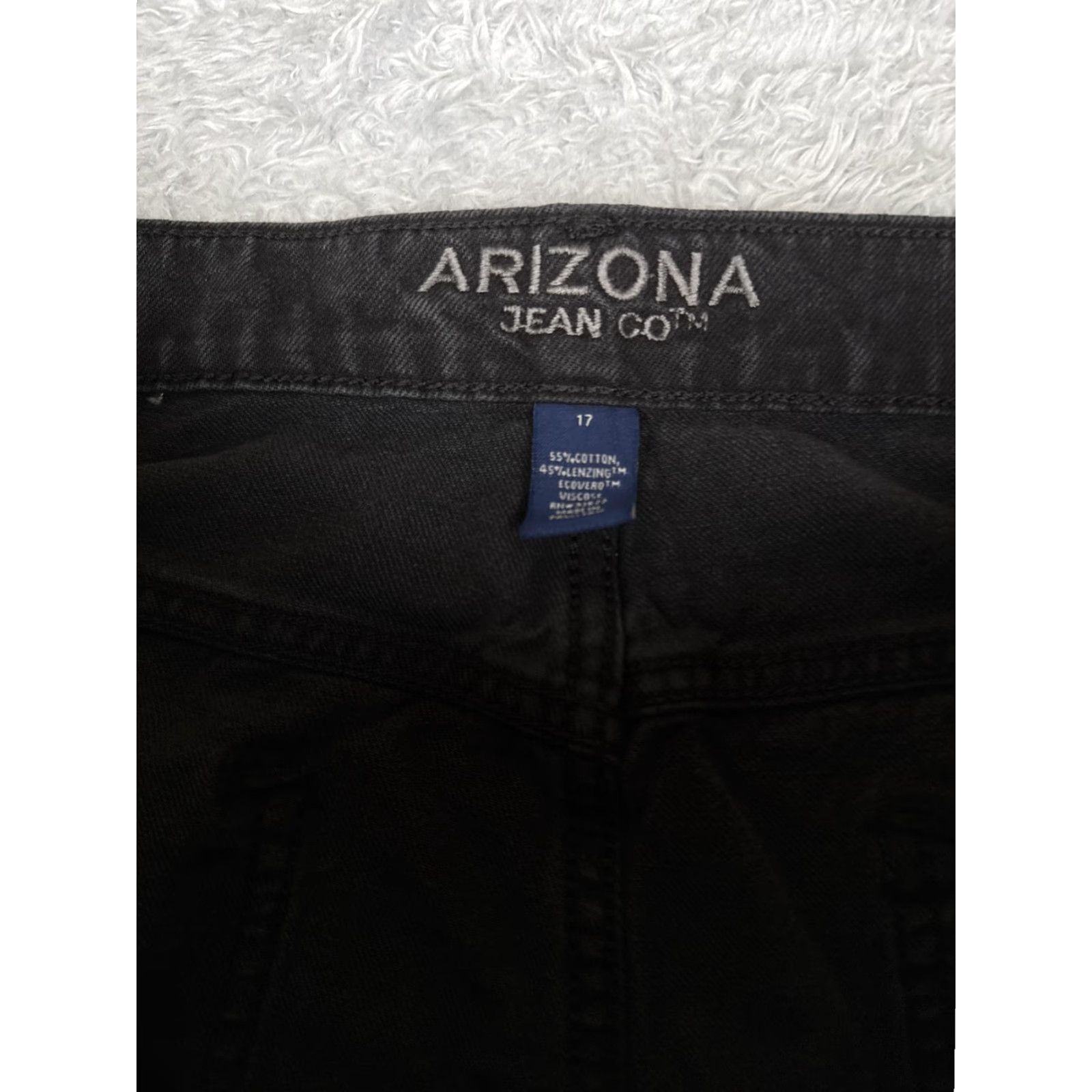 Vintage Arizona Jeans Women 17 Black Hi Rise Bootcut Distressed Ripped Denim Pants 36x32 Size 38" / US 16 / IT 52 - 6 Thumbnail