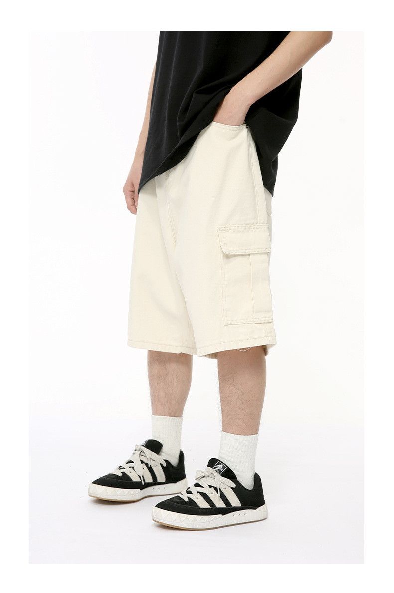 Japanese Brand × Jean Simple Apricot Straight Pocket Cargo Shorts Size US 32 / EU 48 - 2 Thumbnail