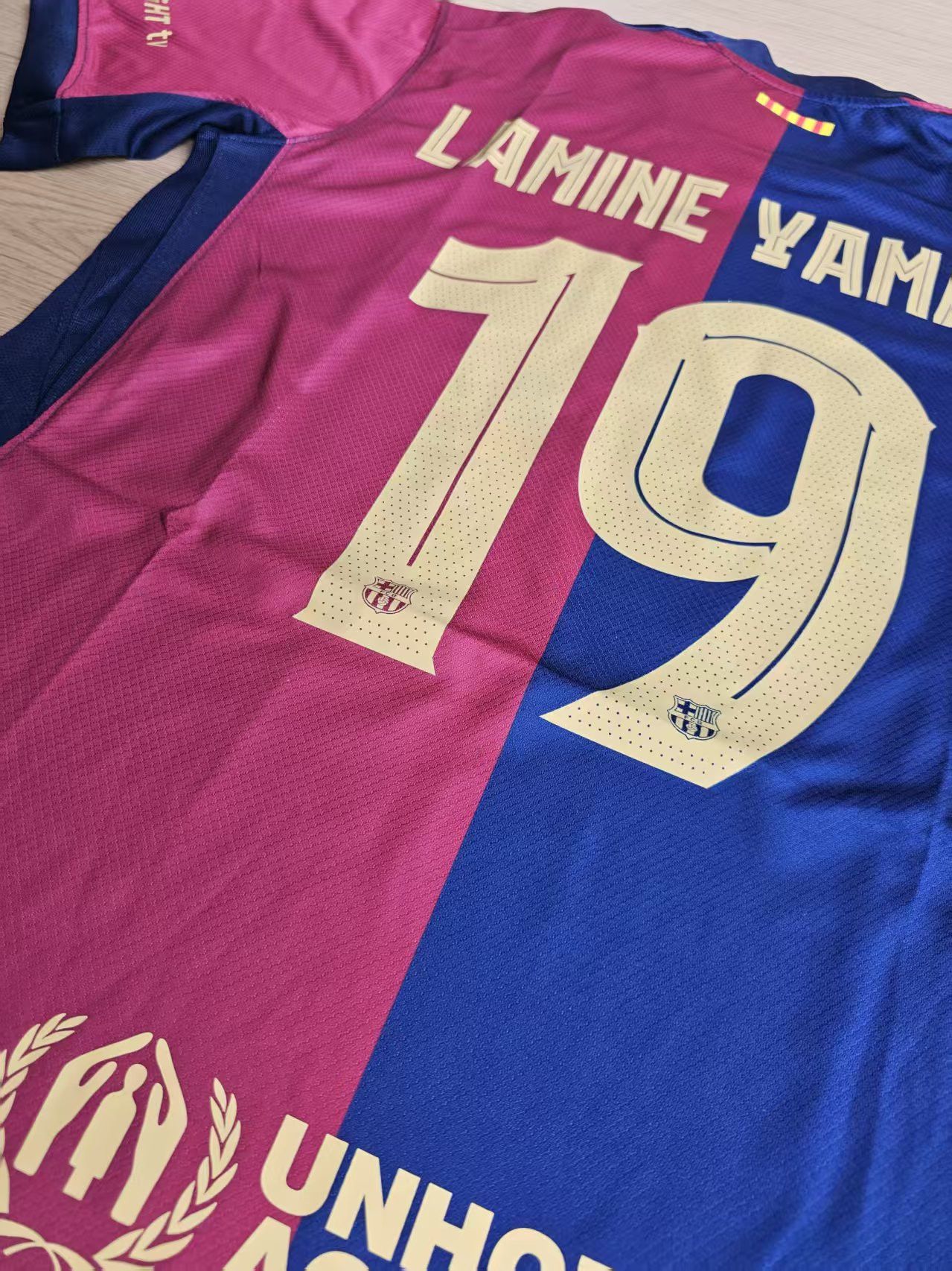 Other 2025 UEFA Champions Barcelona #19 Lamine Yamal Jersey Home Size US M / EU 48-50 / 2 - 8 Thumbnail