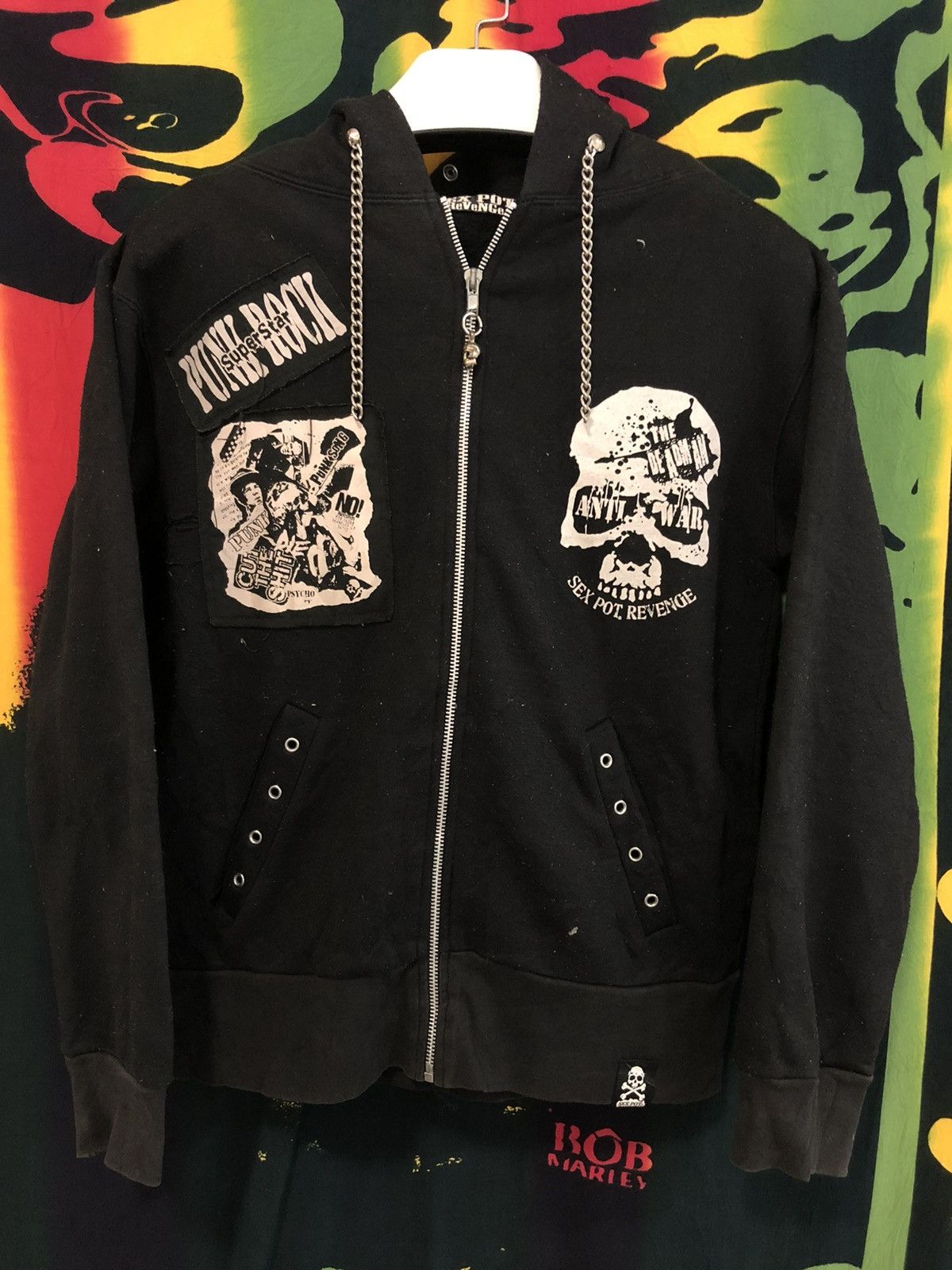 If Six Was Nine × Japanese Brand × Seditionaries Sexpot Revenge skull punk rock anti war hoodie Size US M / EU 48-50 / 2 - 3 Thumbnail