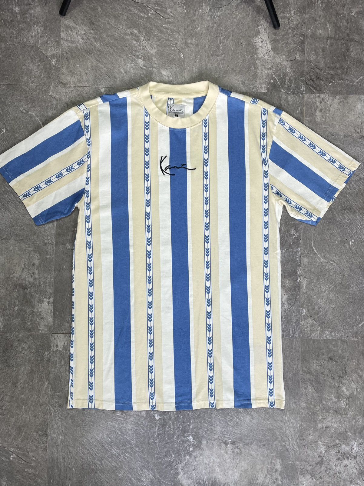 Karl Kani Vintage Karl Kani Embroidered Logo Striped T-Shirt Rap Y2K Size US S / EU 44-46 / 1 - 1 Thumbnail