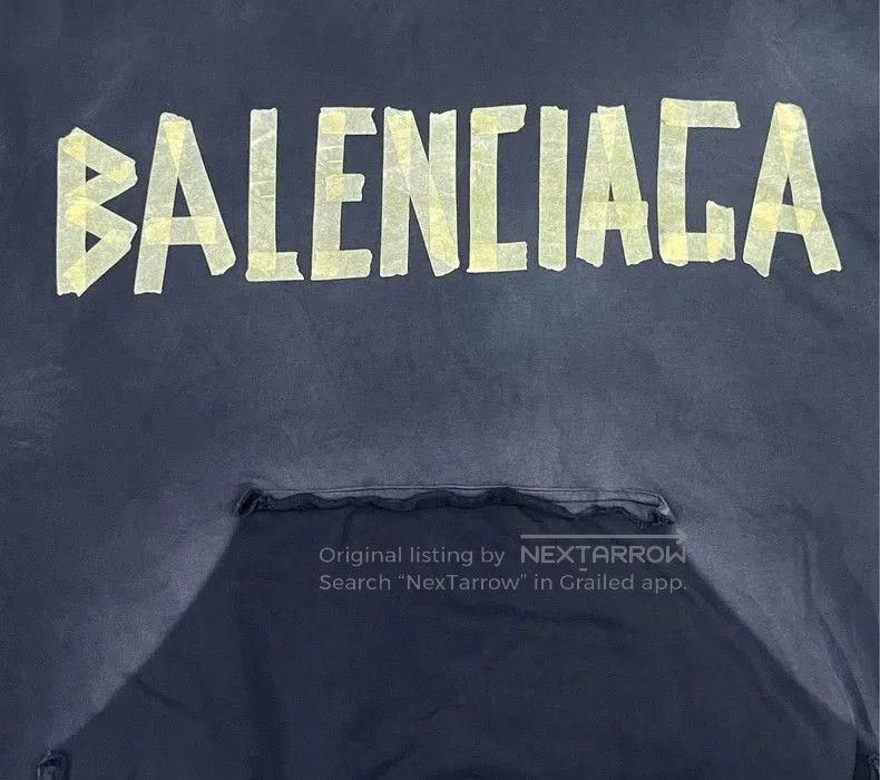 Balenciaga Balenciaga TAPE TYPE Logo Print Hoodie. Size US M / EU 48-50 / 2 - 3 Thumbnail