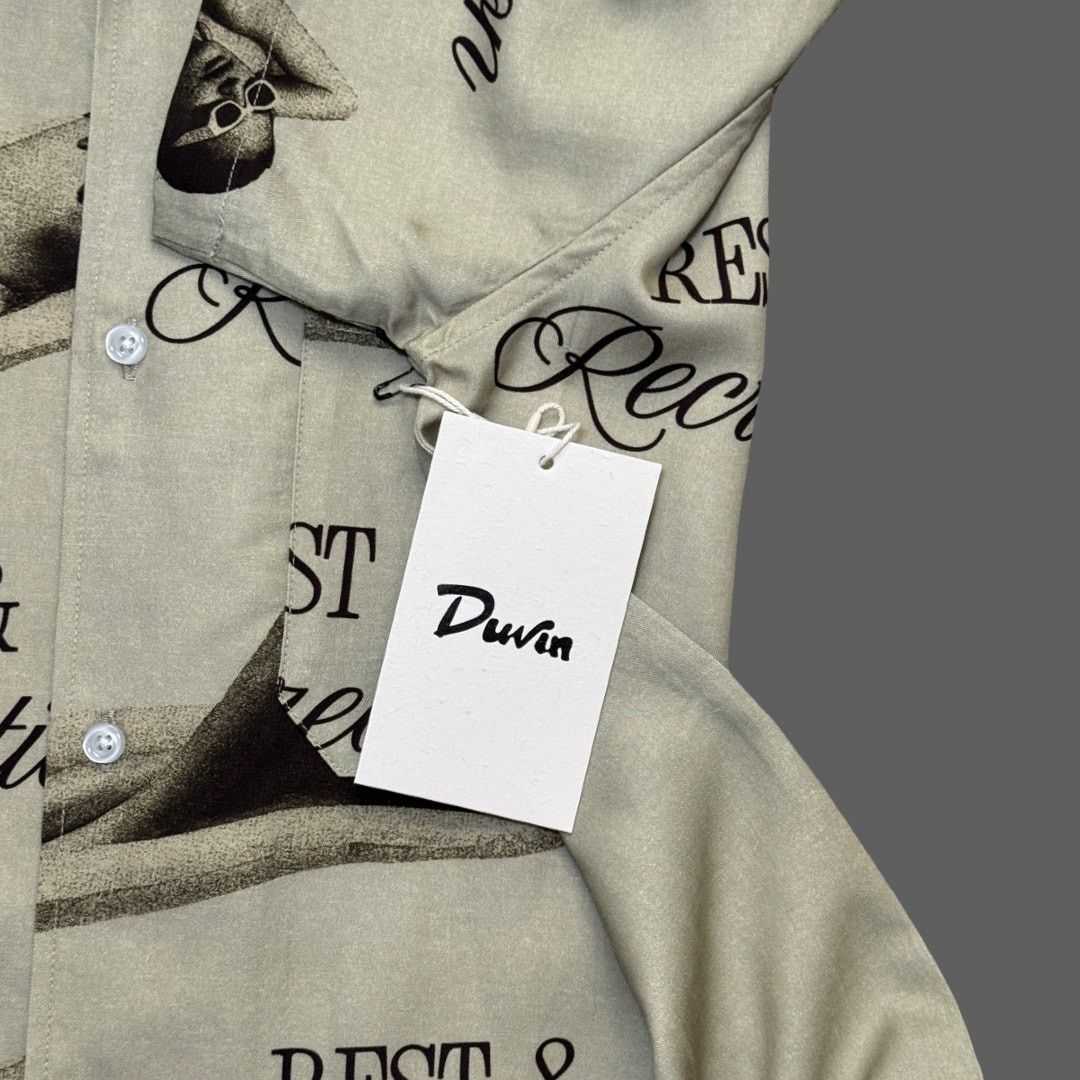 Other Duvin Recreation Buttonup Pale Olive Size M NWT Camp Collar Size US M / EU 48-50 / 2 - 4 Thumbnail