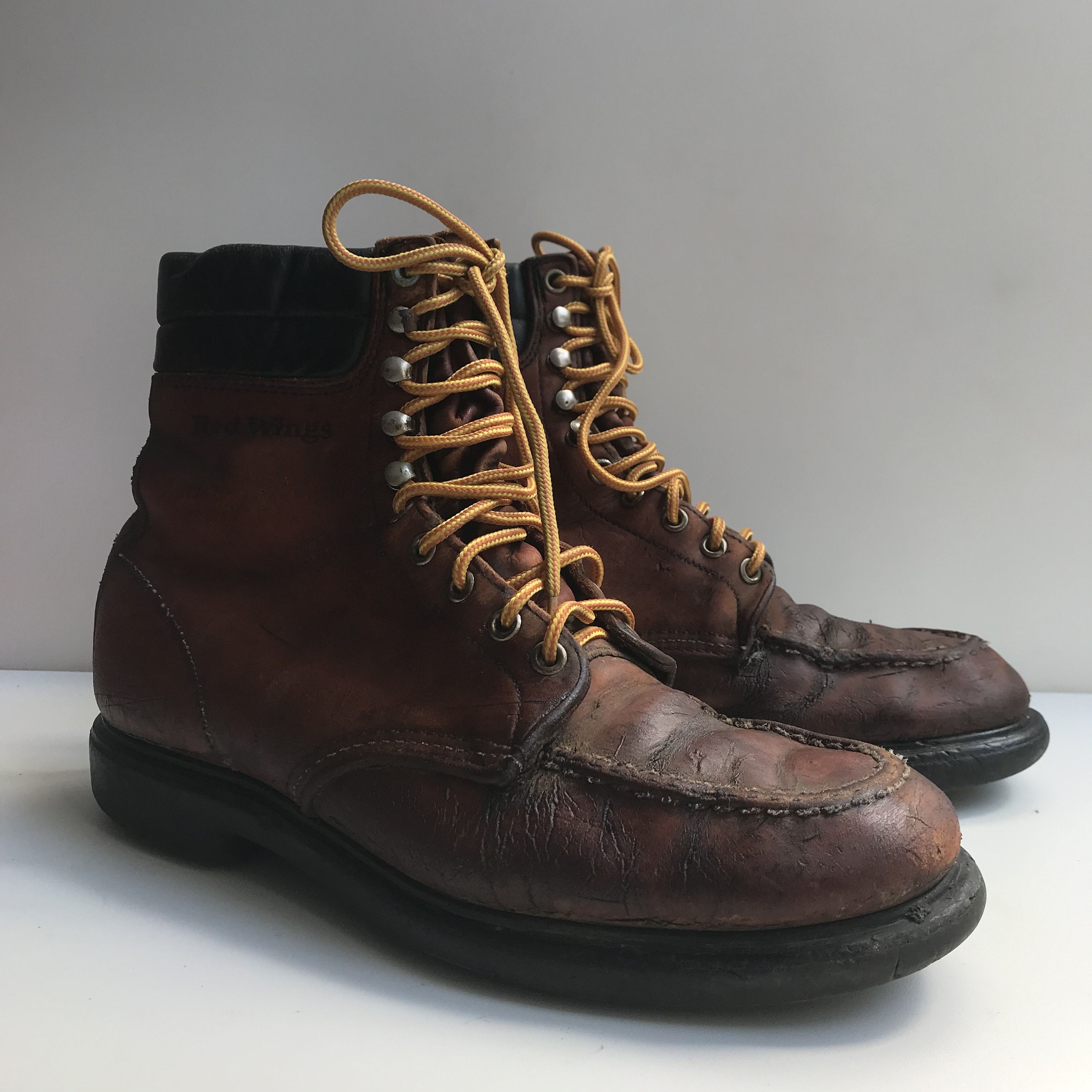Red Wing Vintage Red Wing 204 Leather SuperSole Moc Toe Ankle Boots Size US 10 / EU 43 - 4 Thumbnail