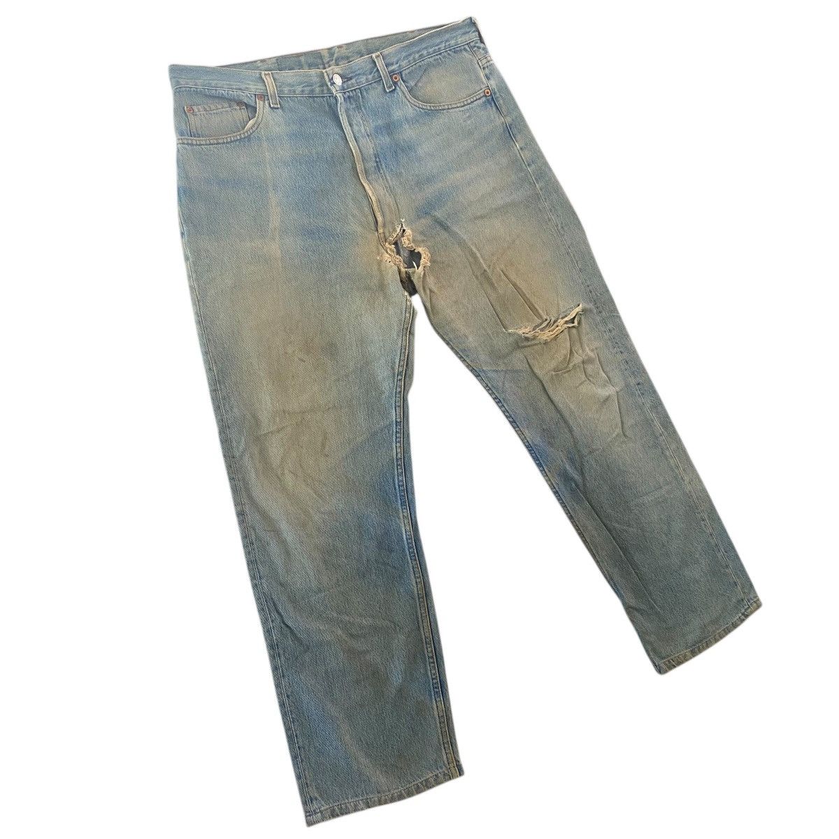 Levi's Vtg Distressed Levi’s 501 Acid Wash Jeans Made in USA Size US 38 / EU 54 - 17 Thumbnail