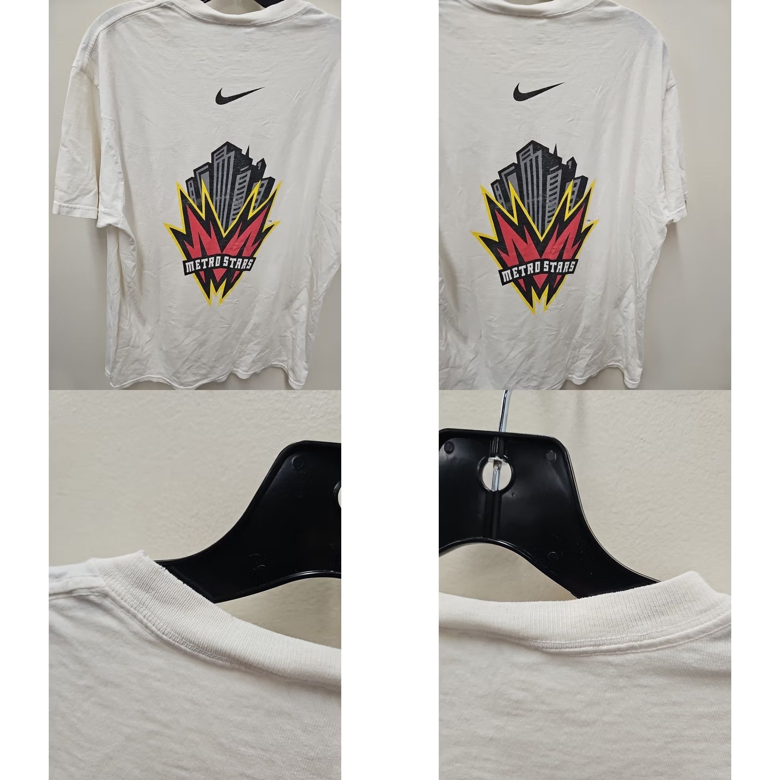 Nike Vintage Nike New York Metrostars Taxi MLS Promo Tee Shirt Medium Soccer White 90s Mens T-Shirt Size US M / EU 48-50 / 2 - 9 Thumbnail