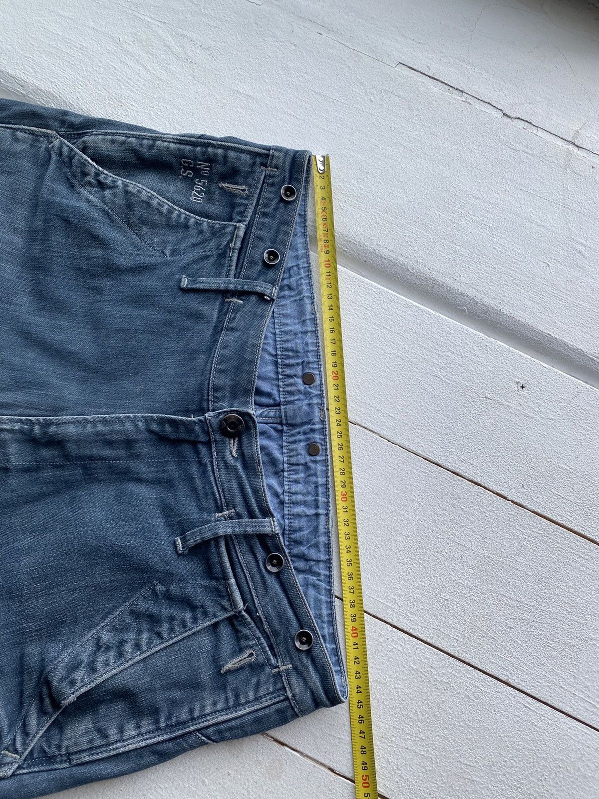 G-Star × Vintage G Star Vntg Punk Gothic Blue Straight Jeans Avant Garde Size US 34 / EU 50 - 15 Thumbnail