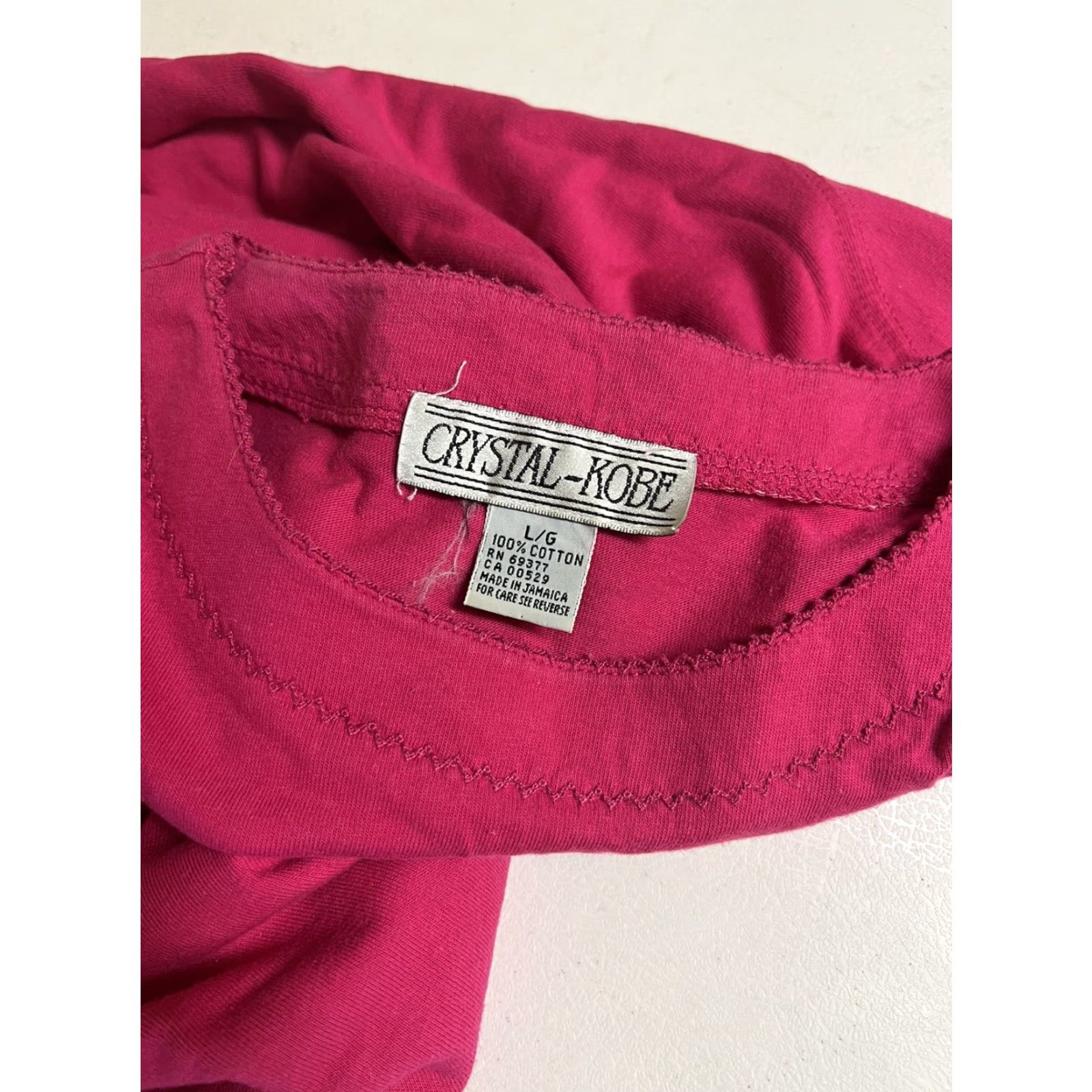 Pinko VINTAGE Crystal Kobe Shirt T-Shirt Short Sleeve Cotton Pink L Men Regular Round Neck Size US L / EU 52-54 / 3 - 3 Thumbnail