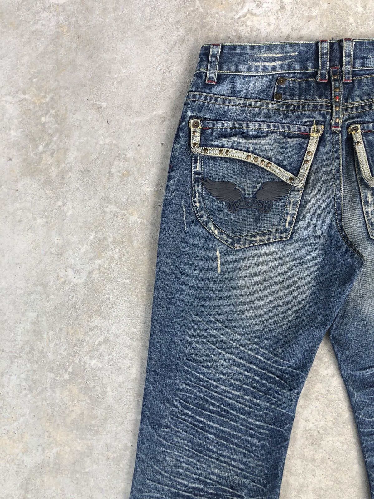 Robins Jeans Vintage Robin’s Embroidered Logo Distressed Jeans Size US 32 / EU 48 - 9 Thumbnail