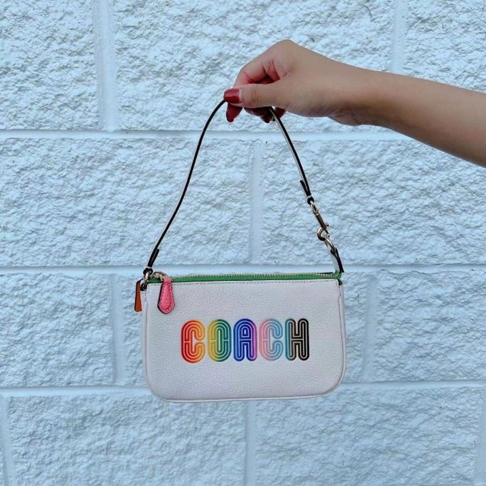 Coach Coach CA438 Nolita 19 With Rainbow Coach In Chalk Multi Size ONE SIZE - 1 Thumbnail