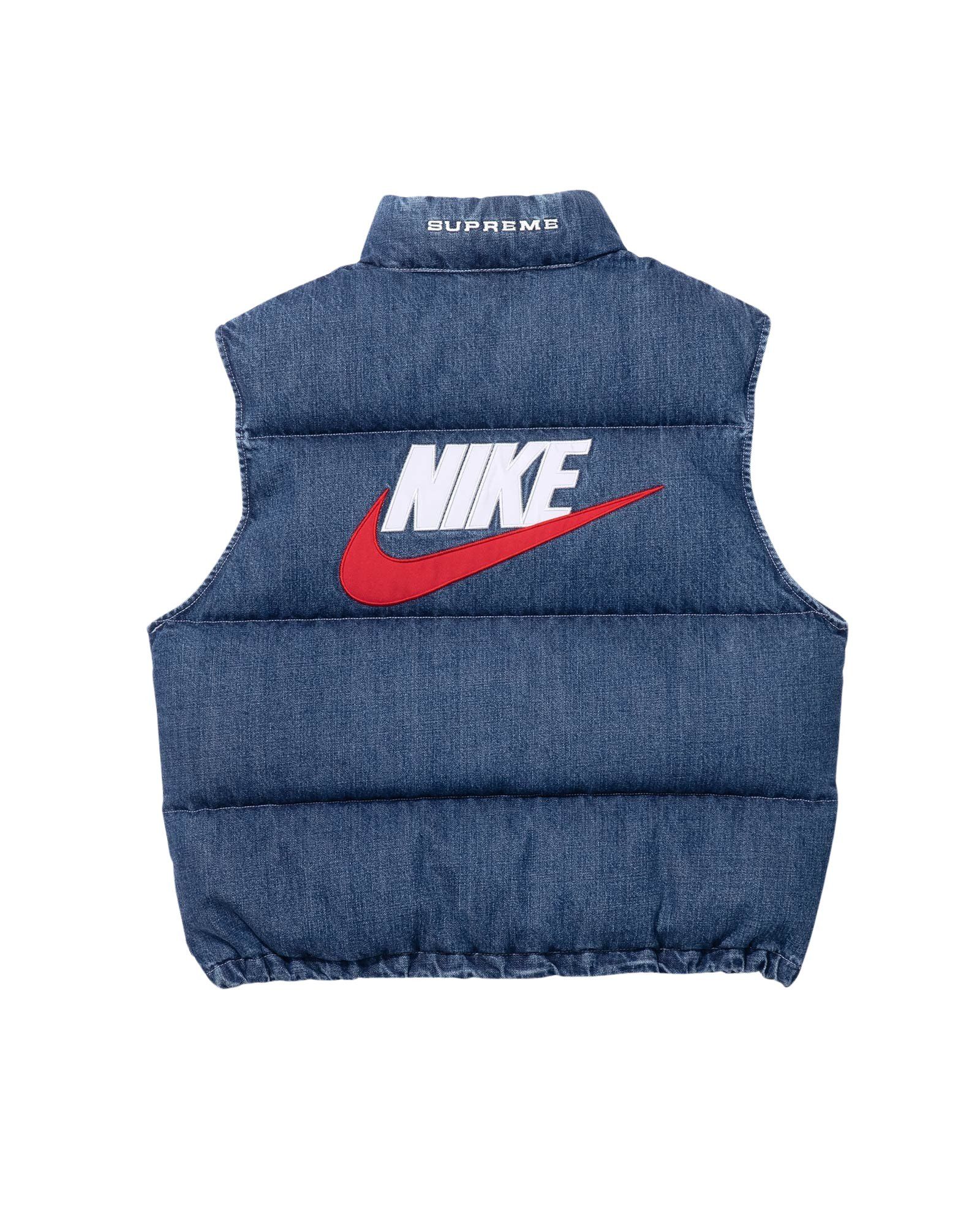 image of Nike Denim Puffer Vest in Indigo, Men's (Size 2XL)