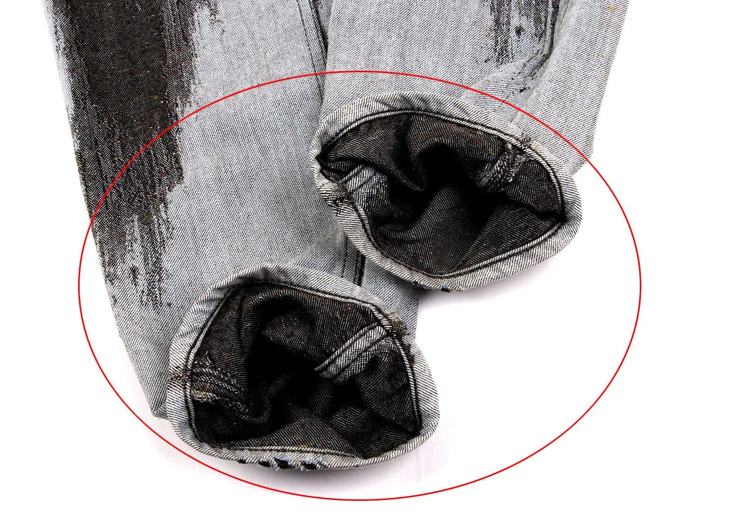 Issey Miyake Men's Washed Nepp Jacquard Denim Pants in Gray Size US 30 / EU 46 - 9 Thumbnail