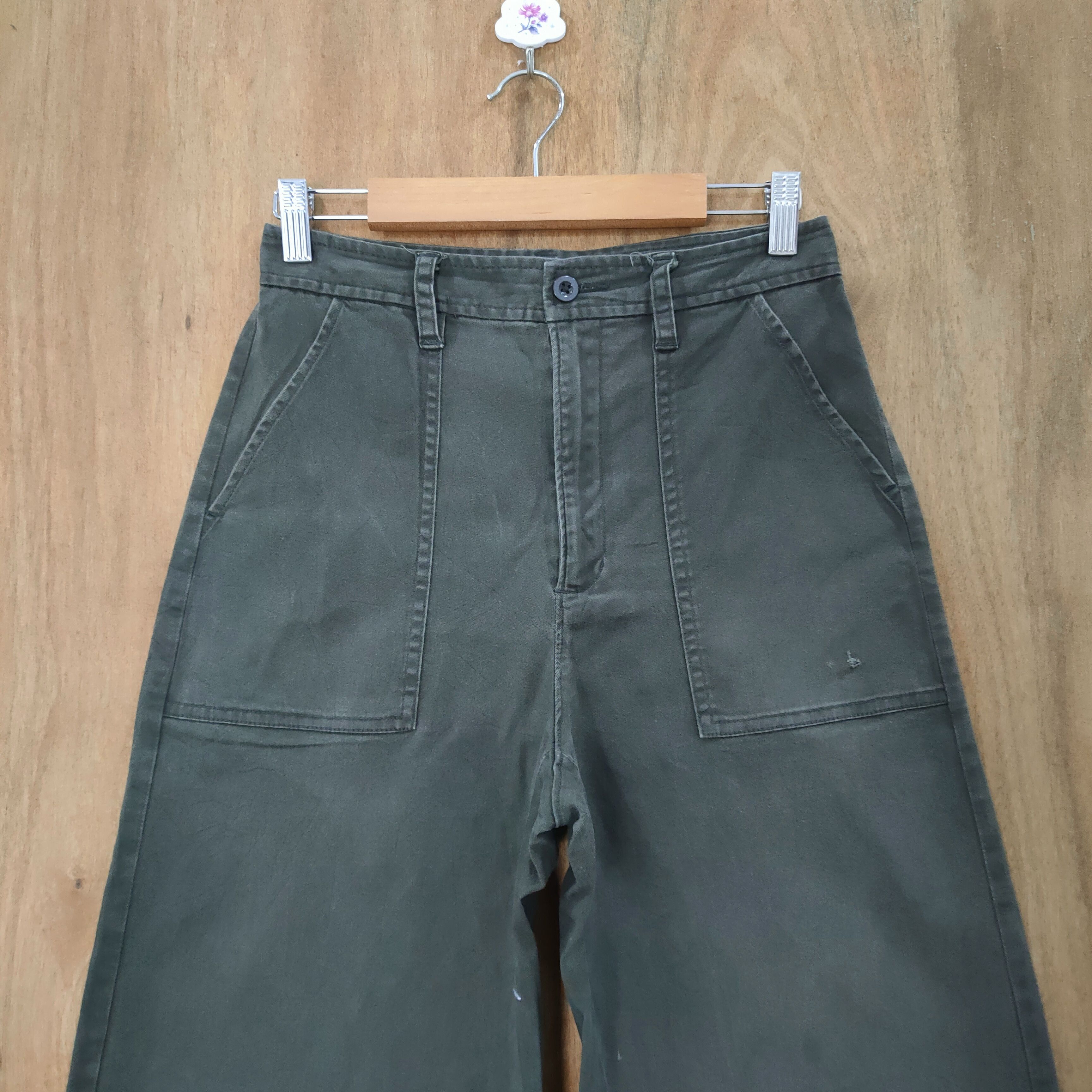 GU JAPAN GU GREEN BAGGY BUSH PANTS Size US 26 / EU 42 - 3 Thumbnail