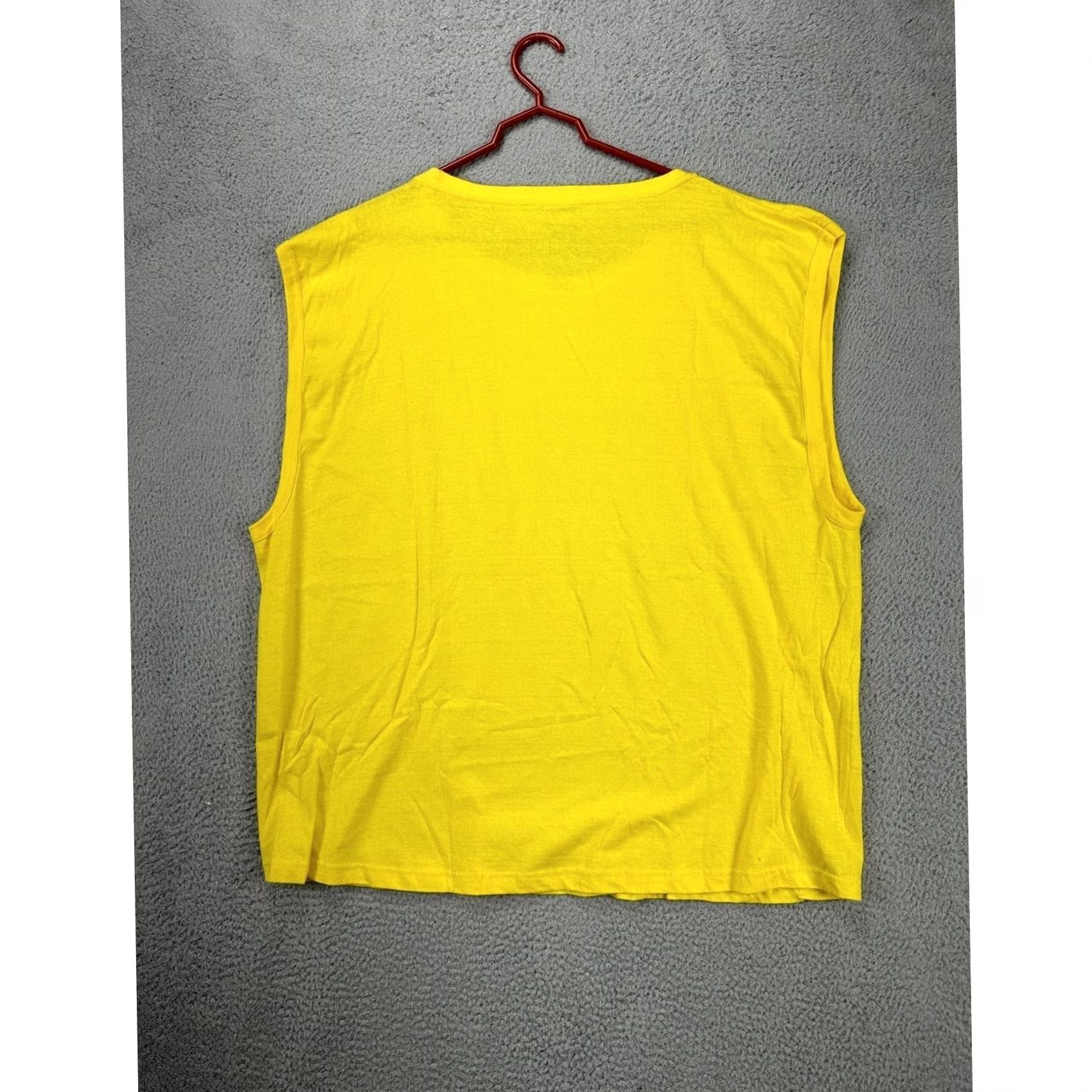 Vintage Roadblock Tank Top Shirt Adult 6XL Big Tall Marshalls Yellow Sleeveless Mens NEW Size US XXL / EU 58 / 5 - 4 Thumbnail