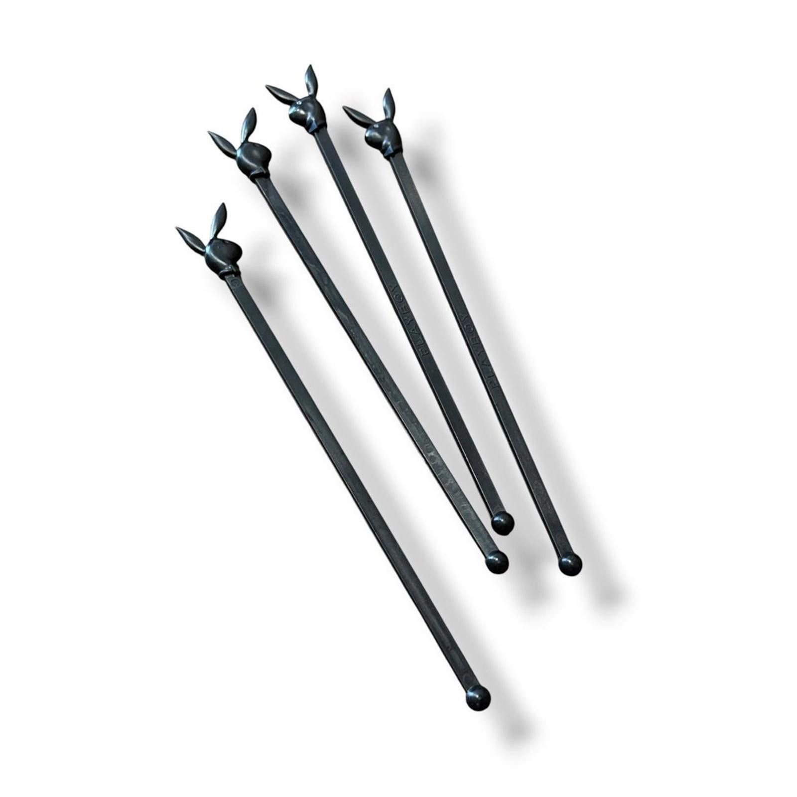 Playboy Set of 4 Plastic Playboy Bunny Stir Sticks Size ONE SIZE - 1 Thumbnail