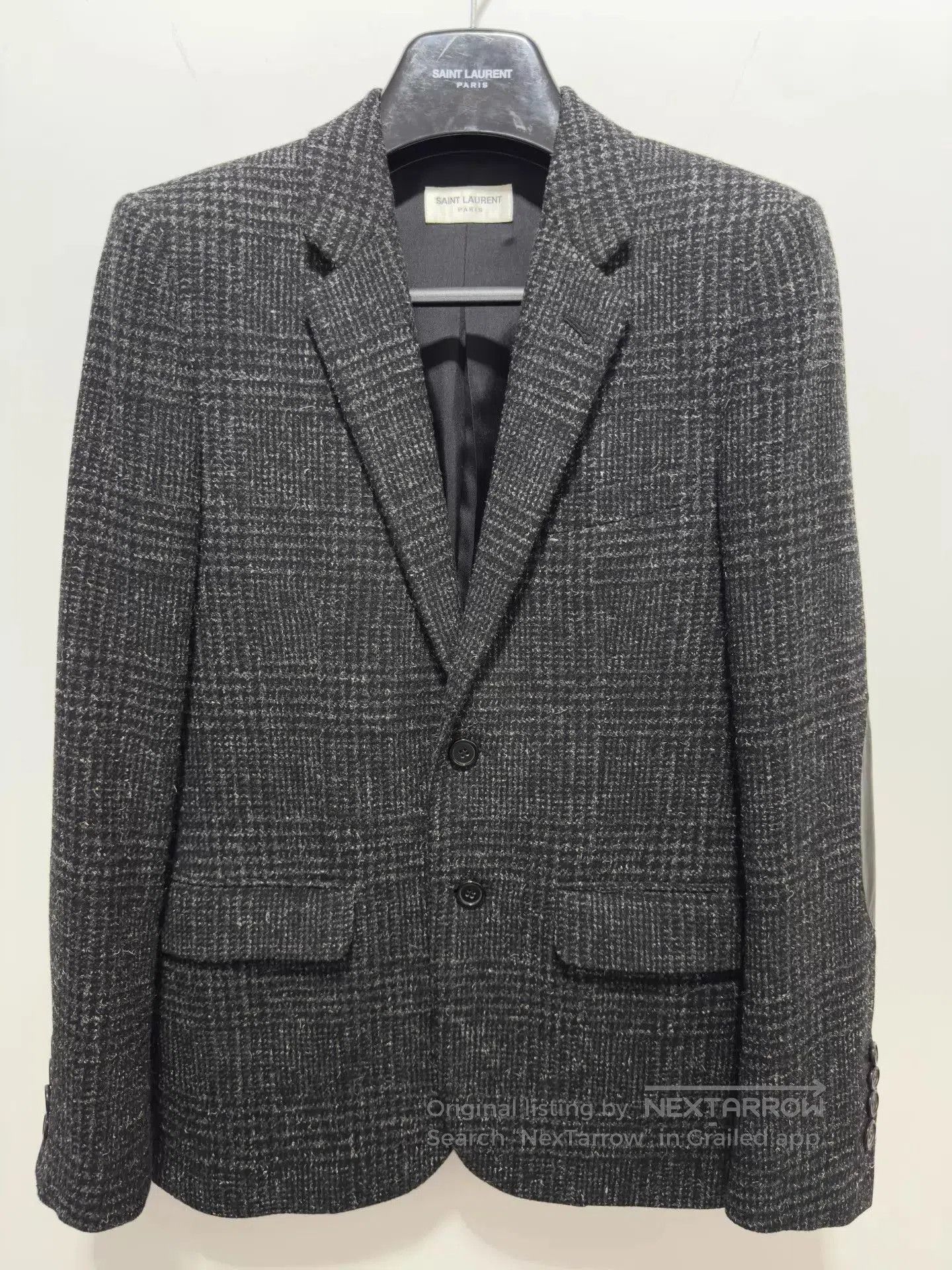Saint Laurent Paris Gray Checkered Single-Breasted Blazer. Size US M / EU 48-50 / 2 - 1 Thumbnail
