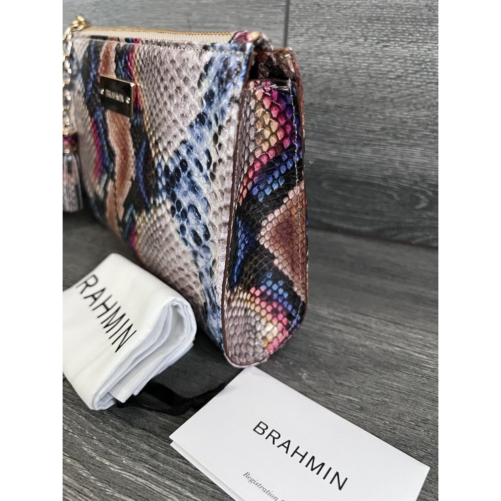 BRAHMIN Brahmin Millie Wristlet Multi Eliasson Leather B000517 Size ONE SIZE - 4 Thumbnail