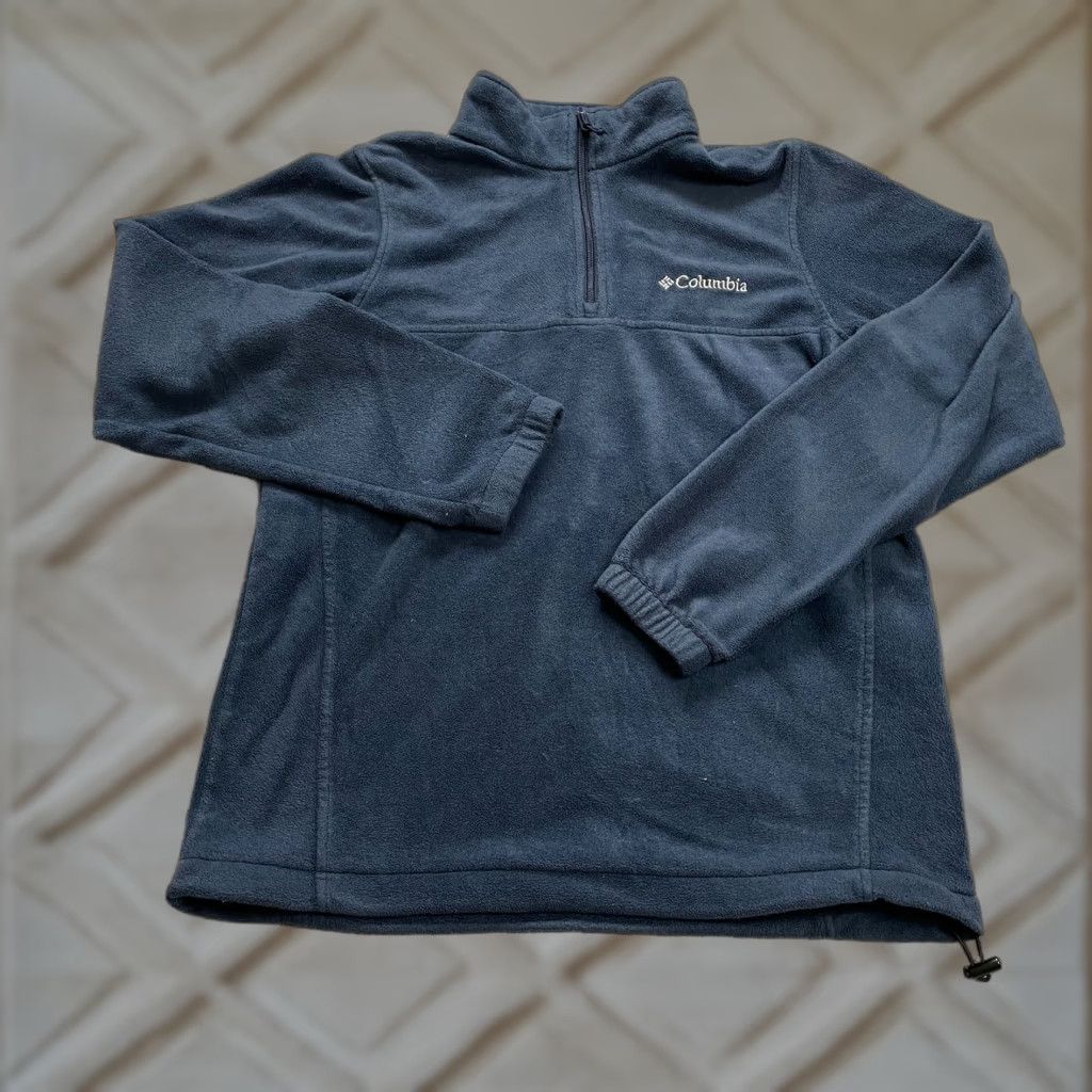 Vintage Columbia Jacket Mens Small Dark Blue Zip Up High Neck Fleece Outdoor Sweatshirt Size US S / EU 44-46 / 1 - 1 Thumbnail