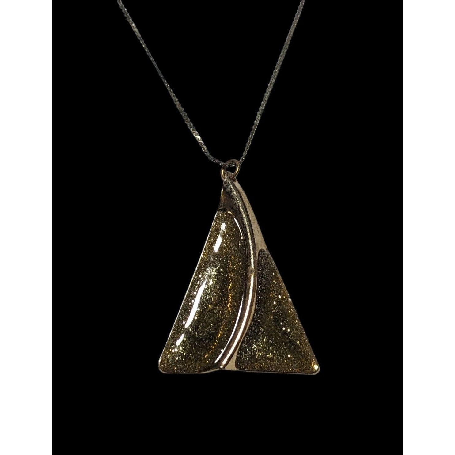 Other Gold Glitter Triangle Pendant Necklace Size ONE SIZE - 4 Thumbnail